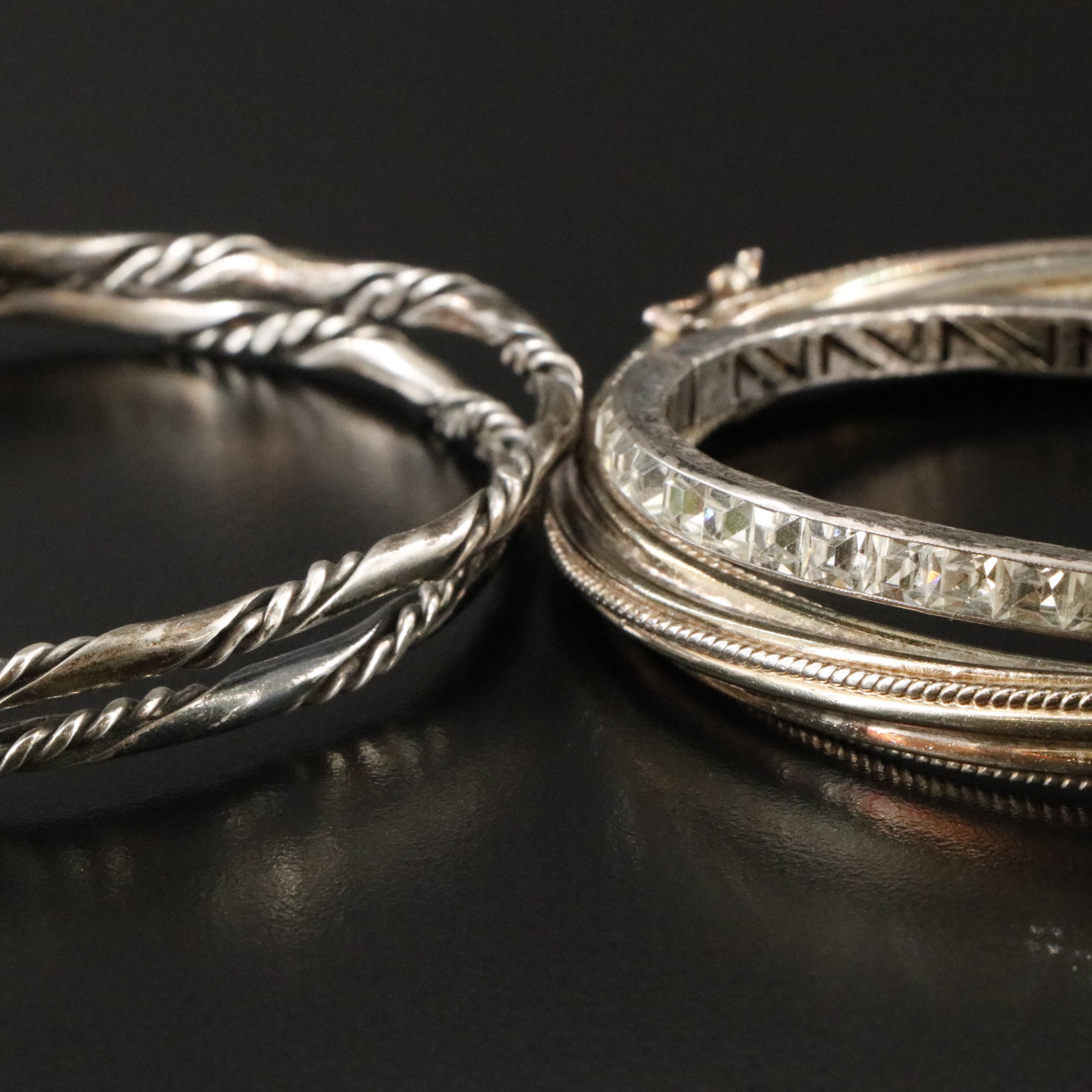 Assorted Sterling and Silver Bangle Collection