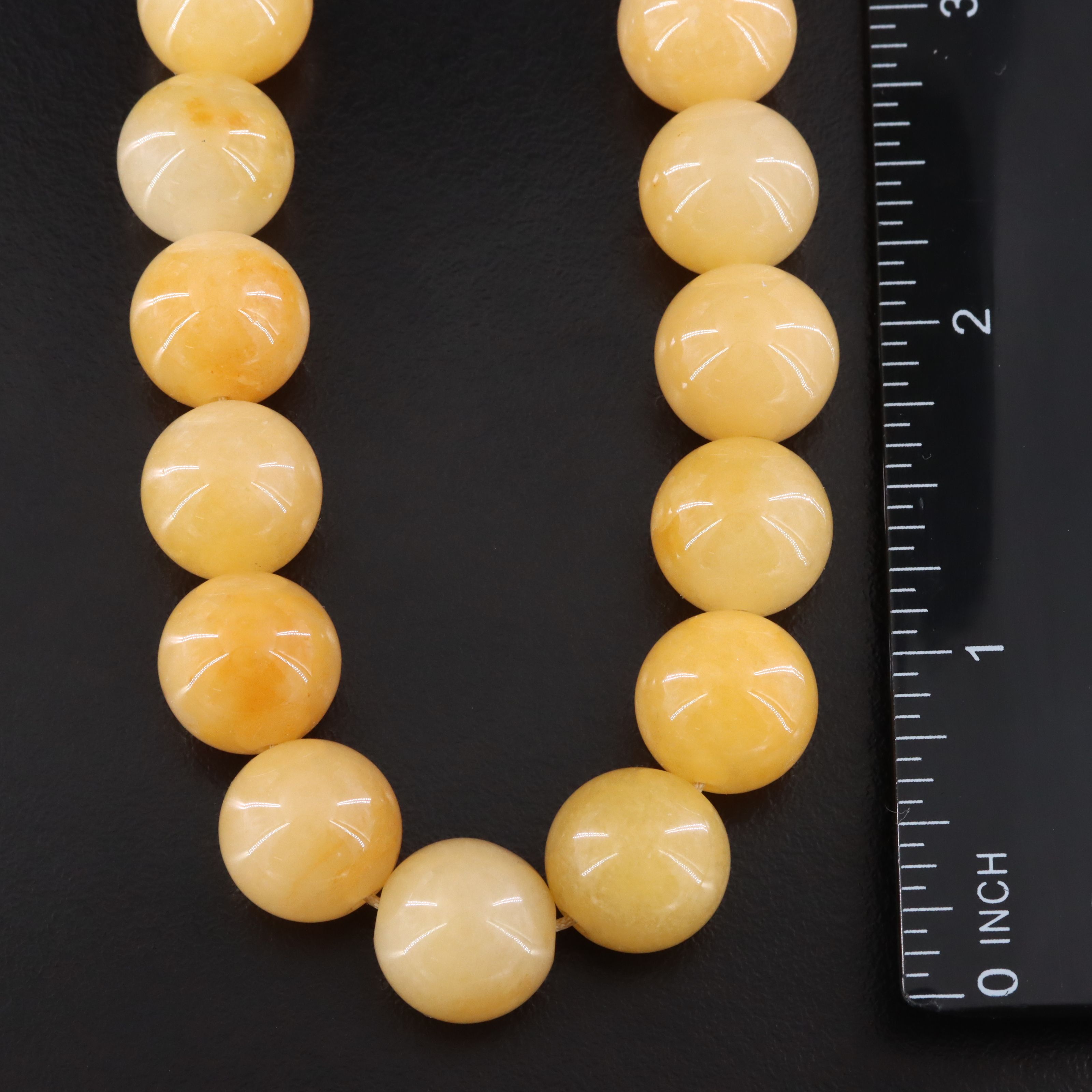 Quartzite Bead Necklace with Filigree Clasp
