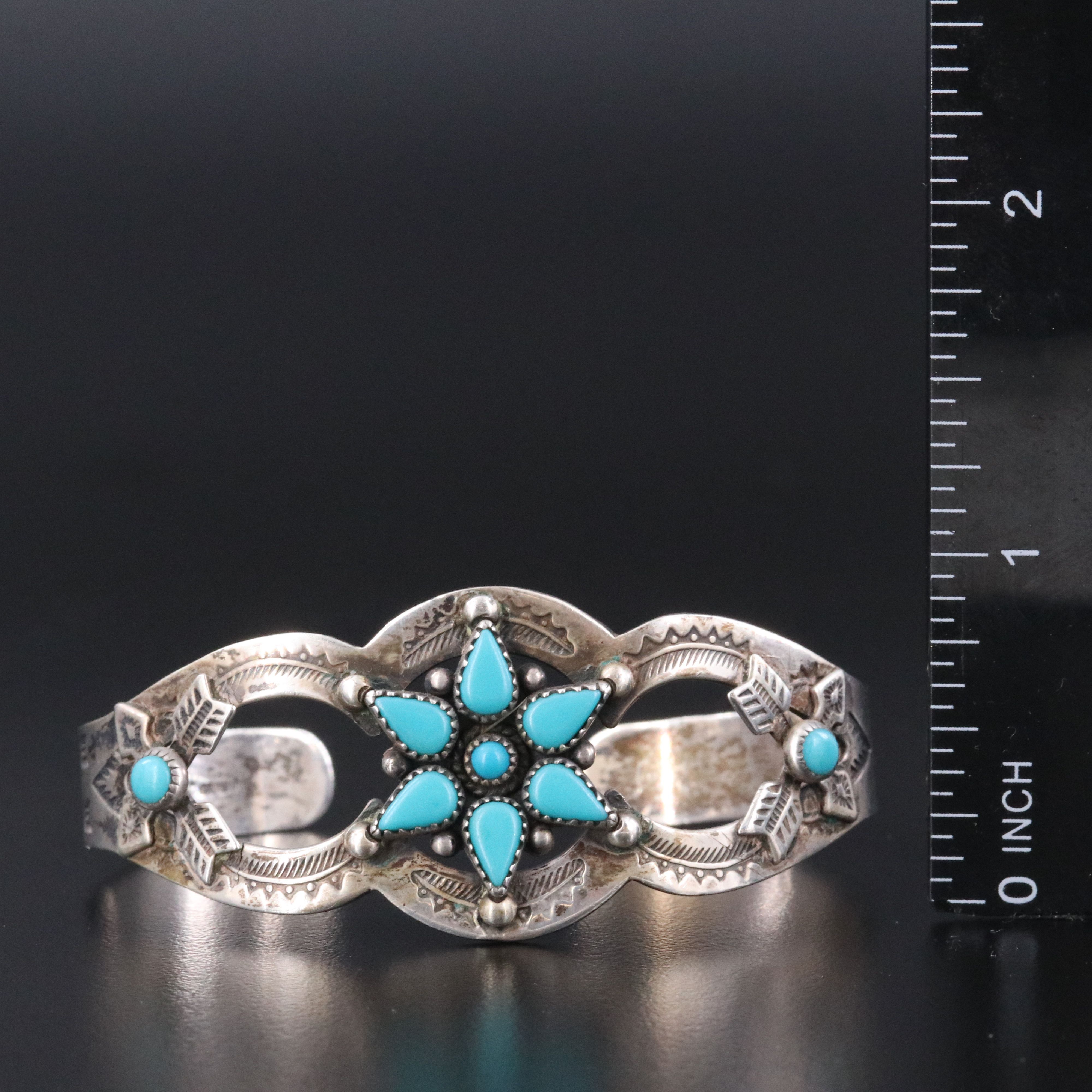 Sterling Pendant and Bangles Featuring Bell Trading Post, Abalone, Turquoise