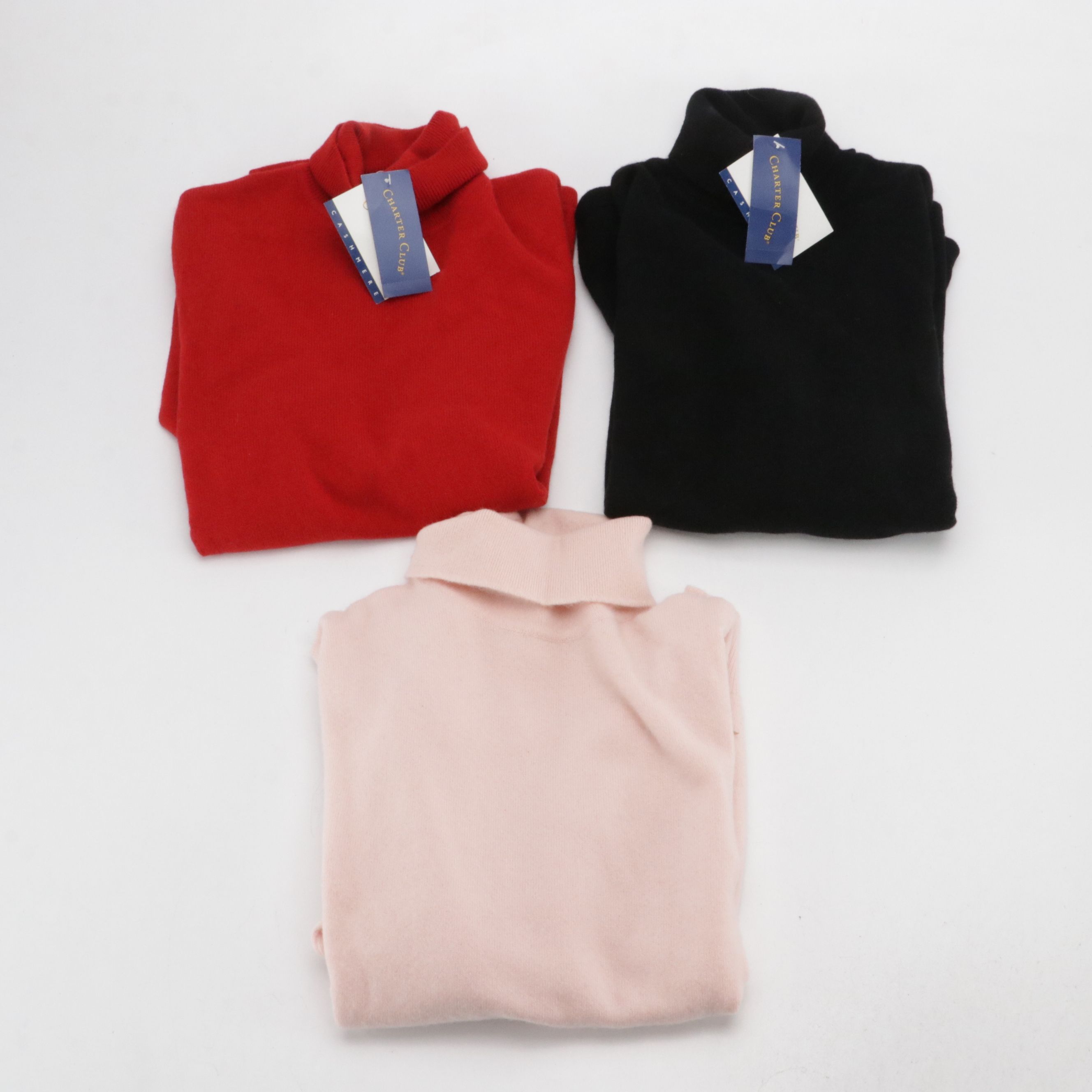 Charter Club and Pringle of Scotland Cashmere Turtleneck Sweaters