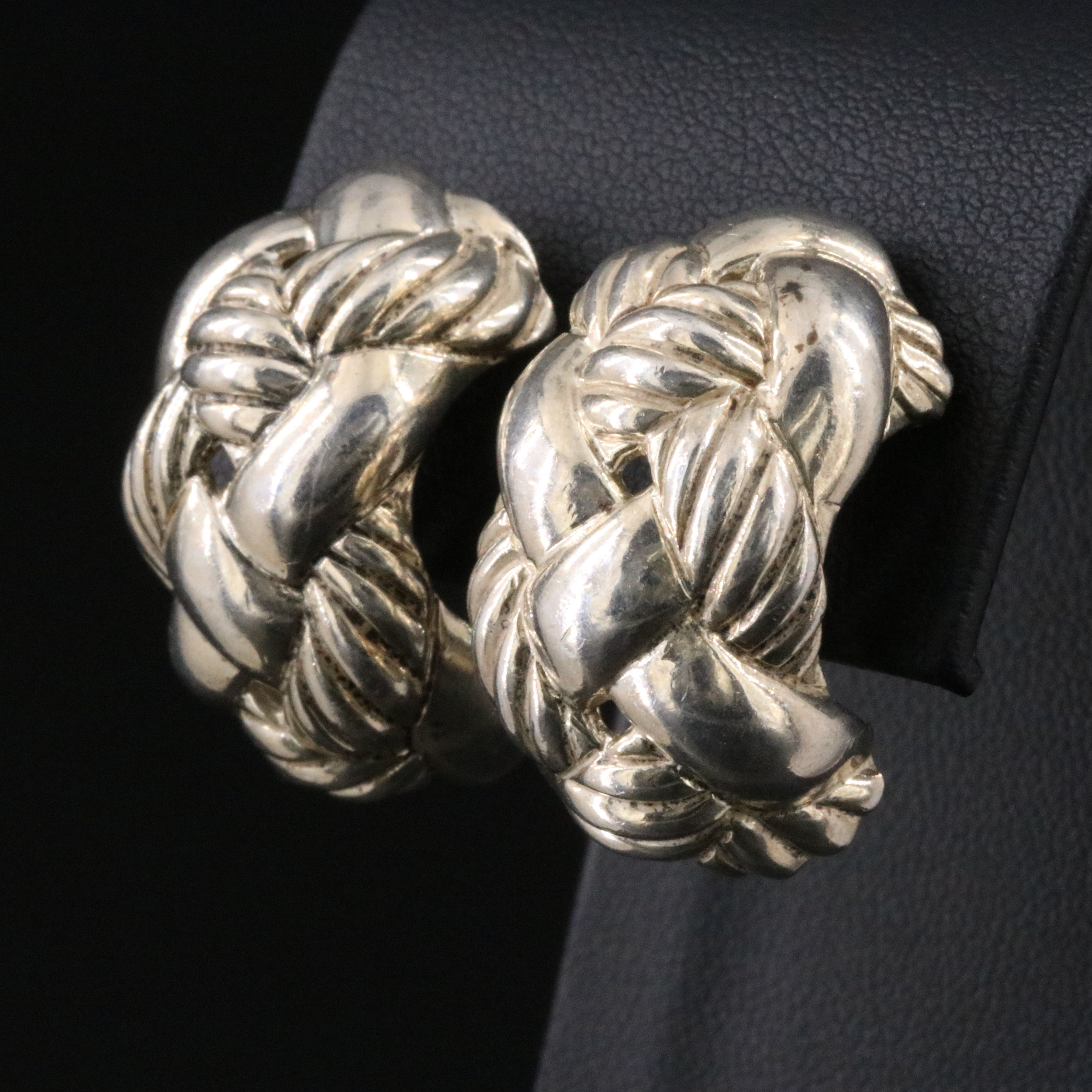 David Yurman Sterling Woven Cable Earrings