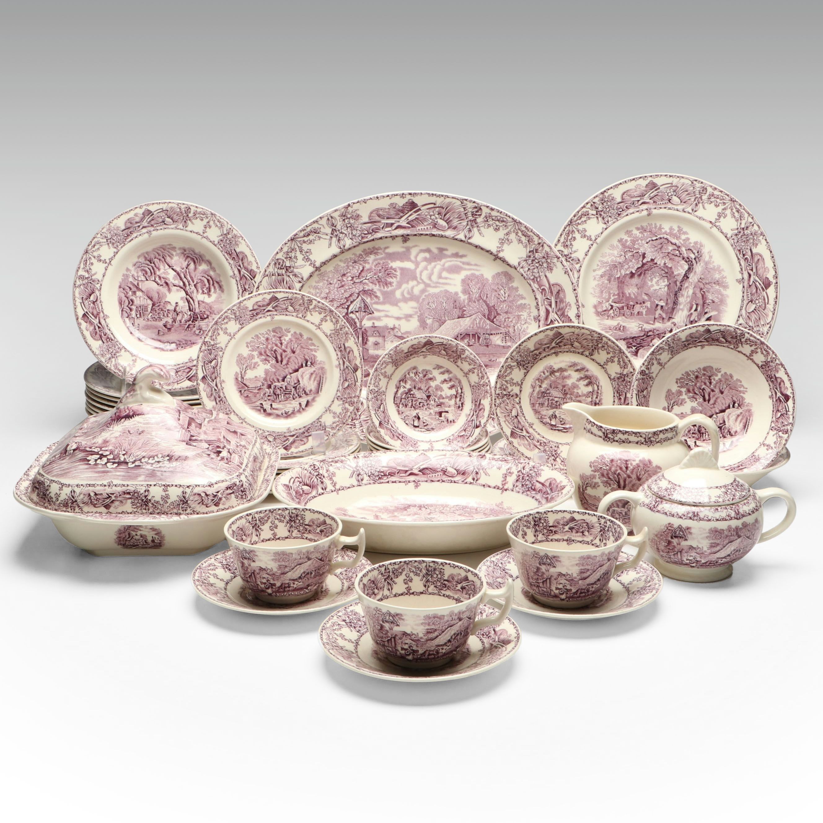 A.J. Wilkinson "Pastoral Davenport" Earthenware Dinnerware