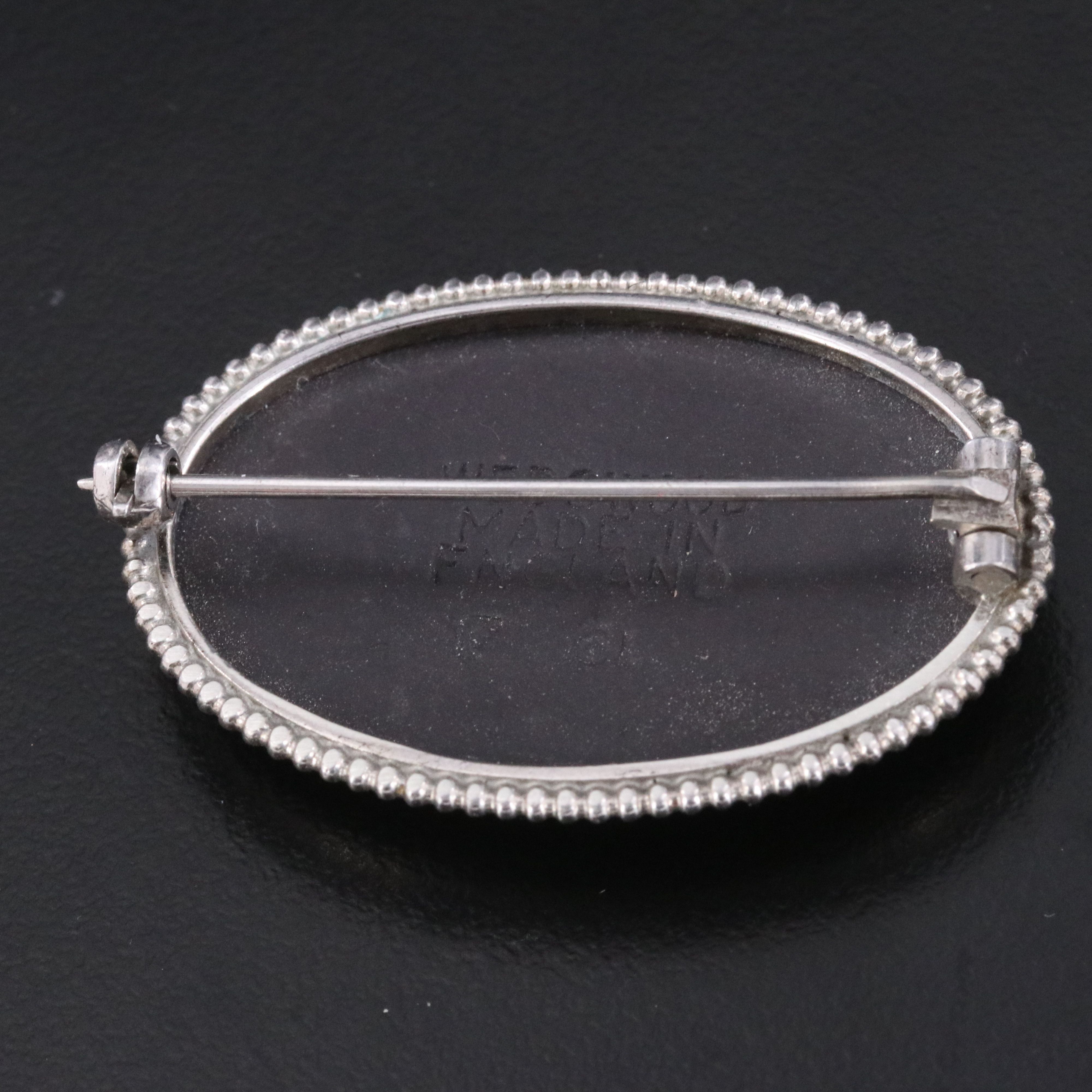 Wedgwood Sterling Jasperware Greco-Roman Themed Brooch