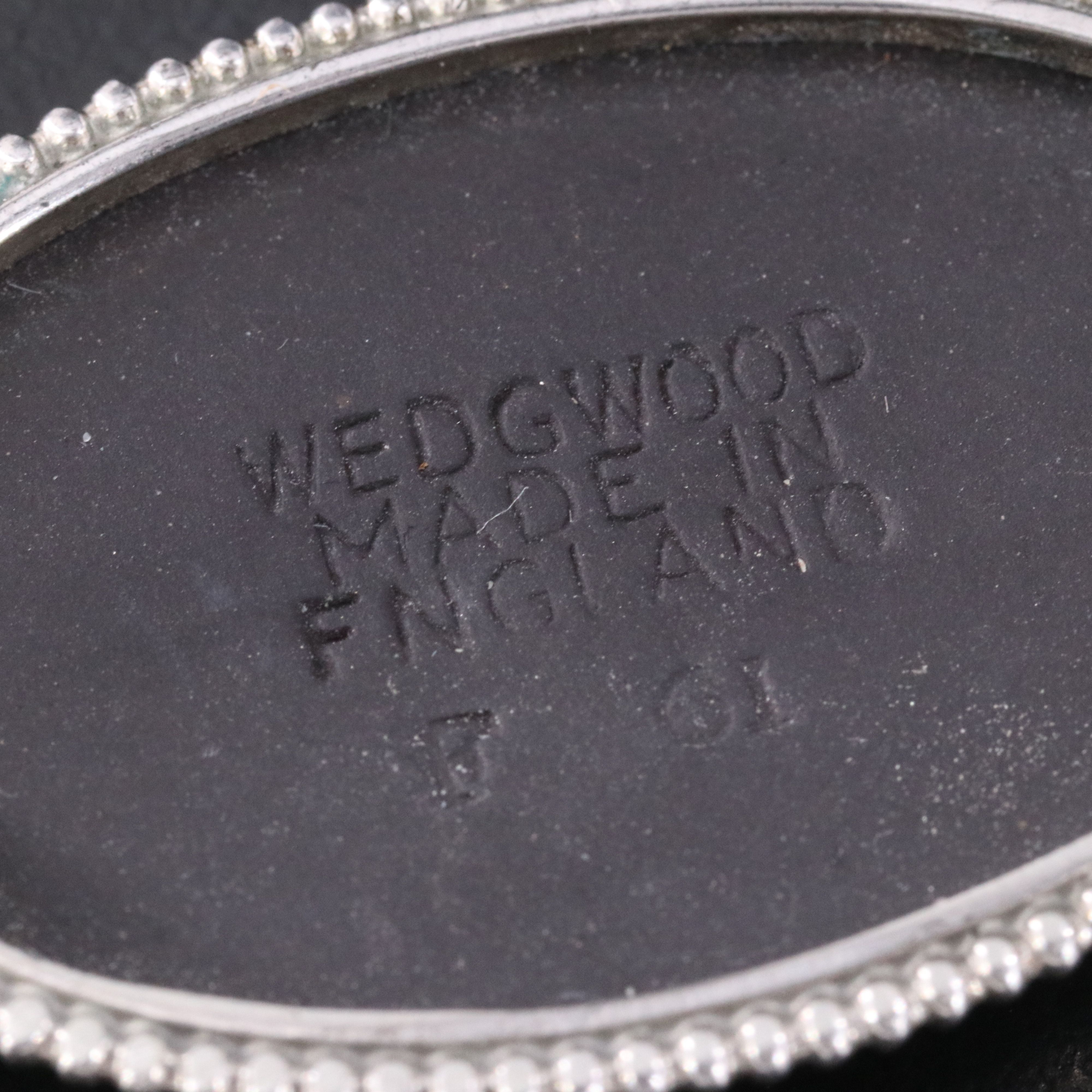 Wedgwood Sterling Jasperware Greco-Roman Themed Brooch