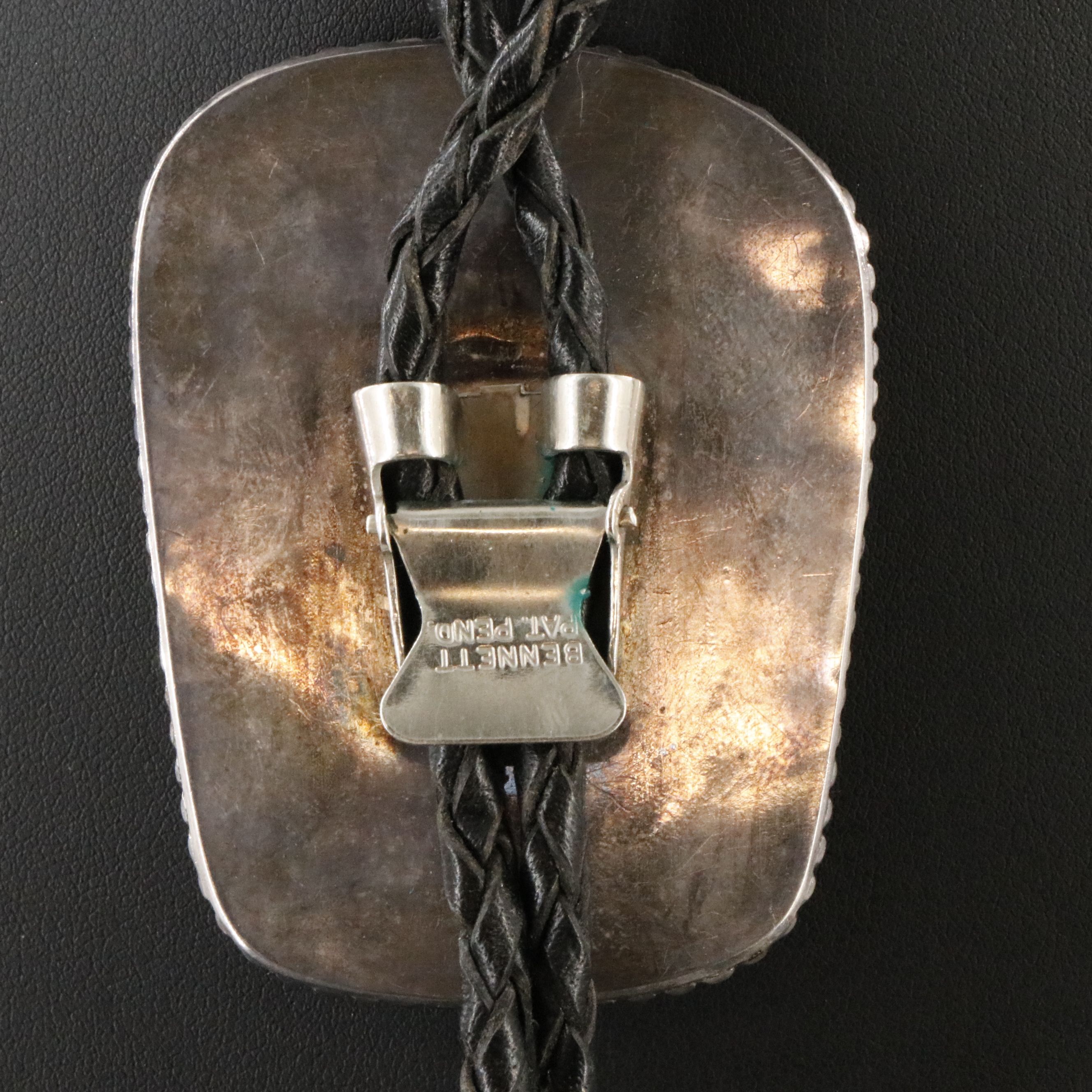 Southwestern Sterling Turquoise and Coral Bolo