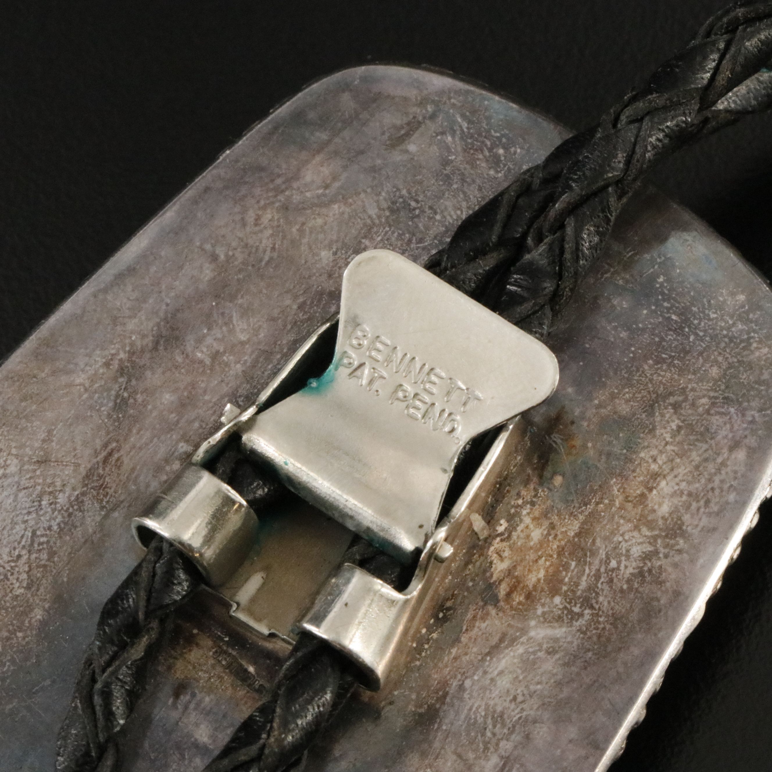 Southwestern Sterling Turquoise and Coral Bolo