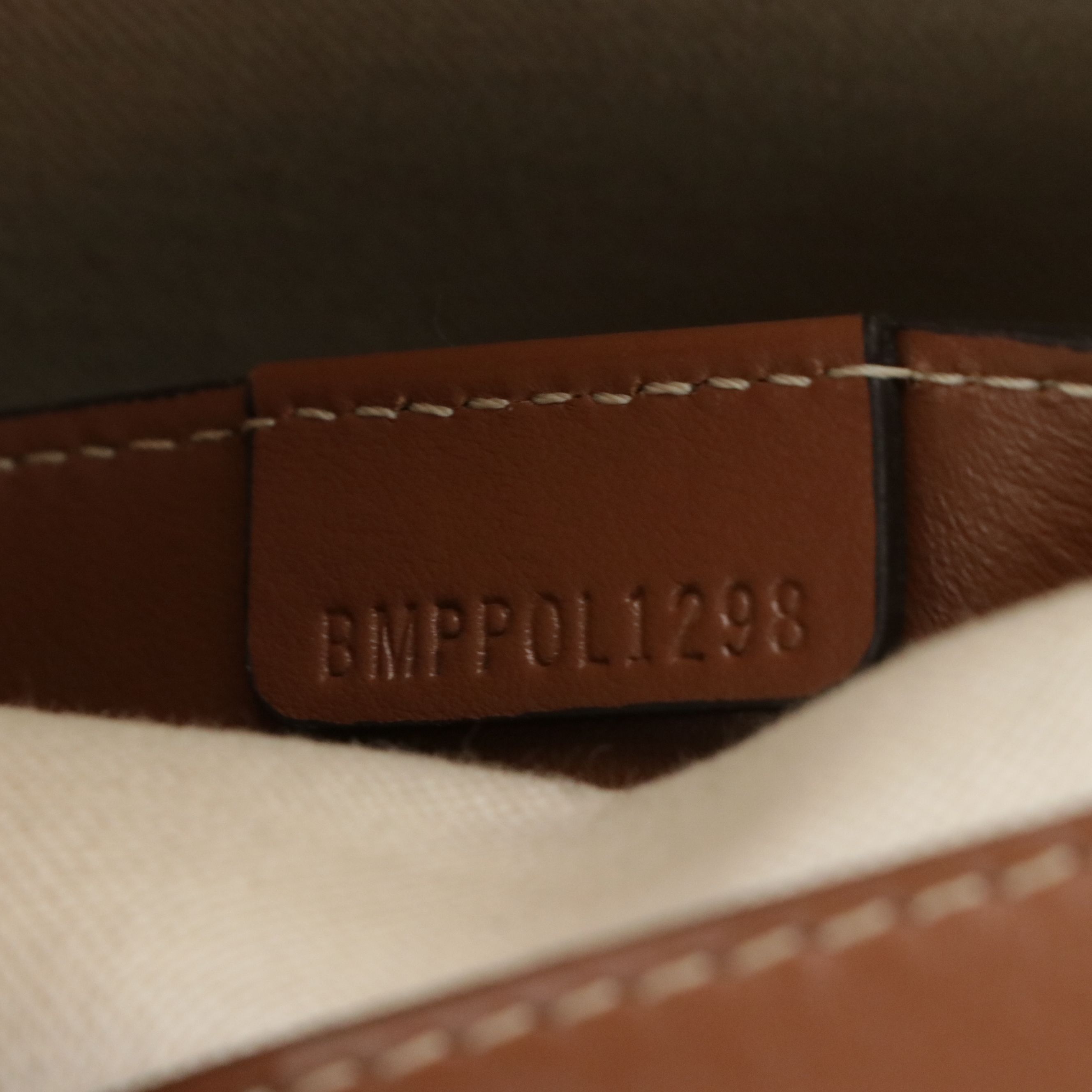 Burberry Pocket Two-Way Bag in Natural Canvas and Brown Calfskin Leather