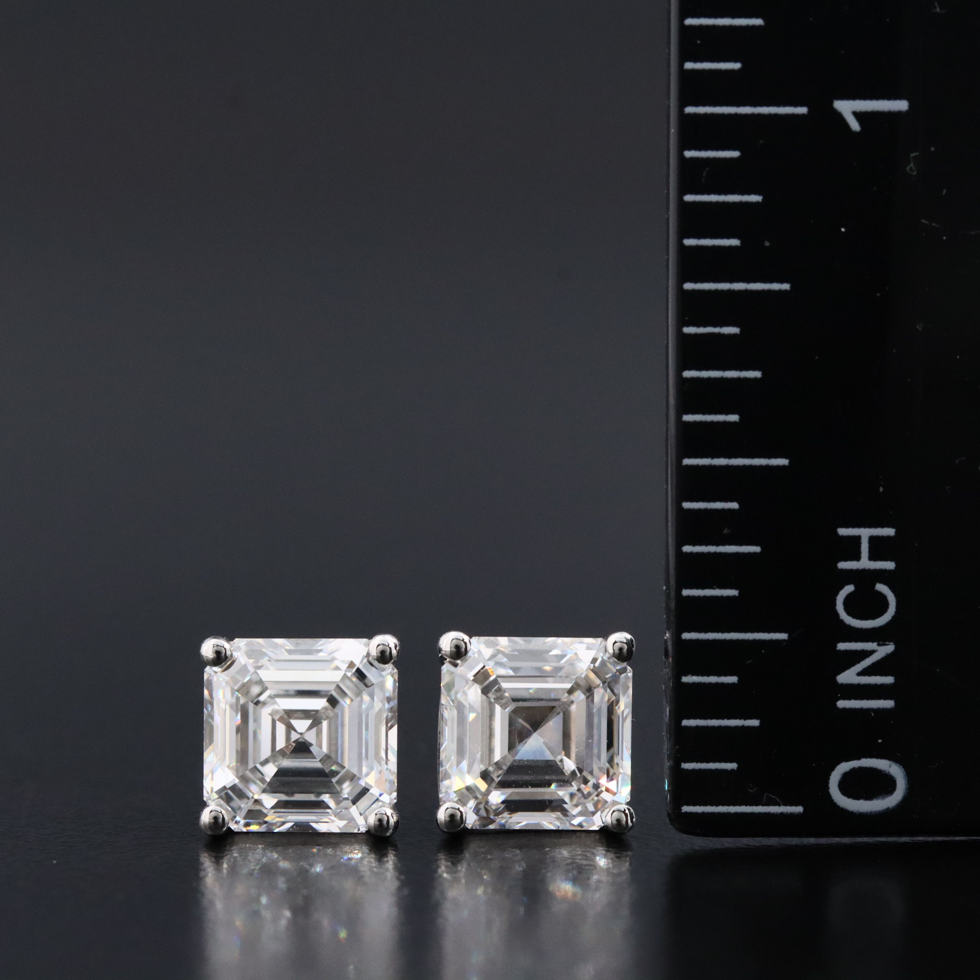 Platinum 4.21 CTW Lab Grown Diamond Stud Earrings with IGI Reports
