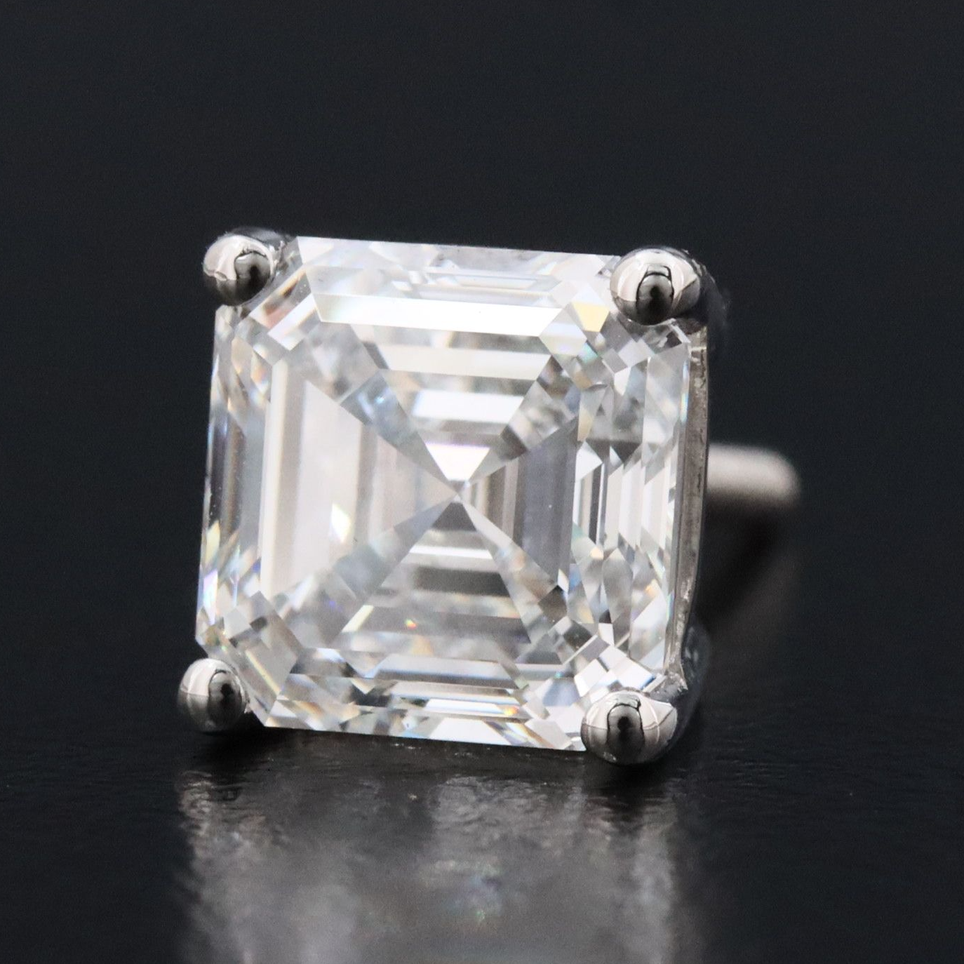 Platinum 4.21 CTW Lab Grown Diamond Stud Earrings with IGI Reports