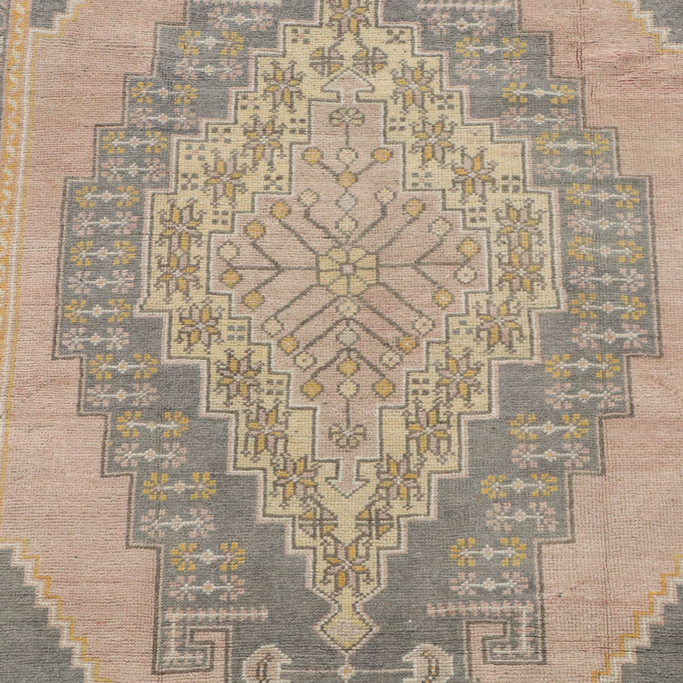 4'4 x 8'2 Hand-Knotted Turkish Oushak Area Rug