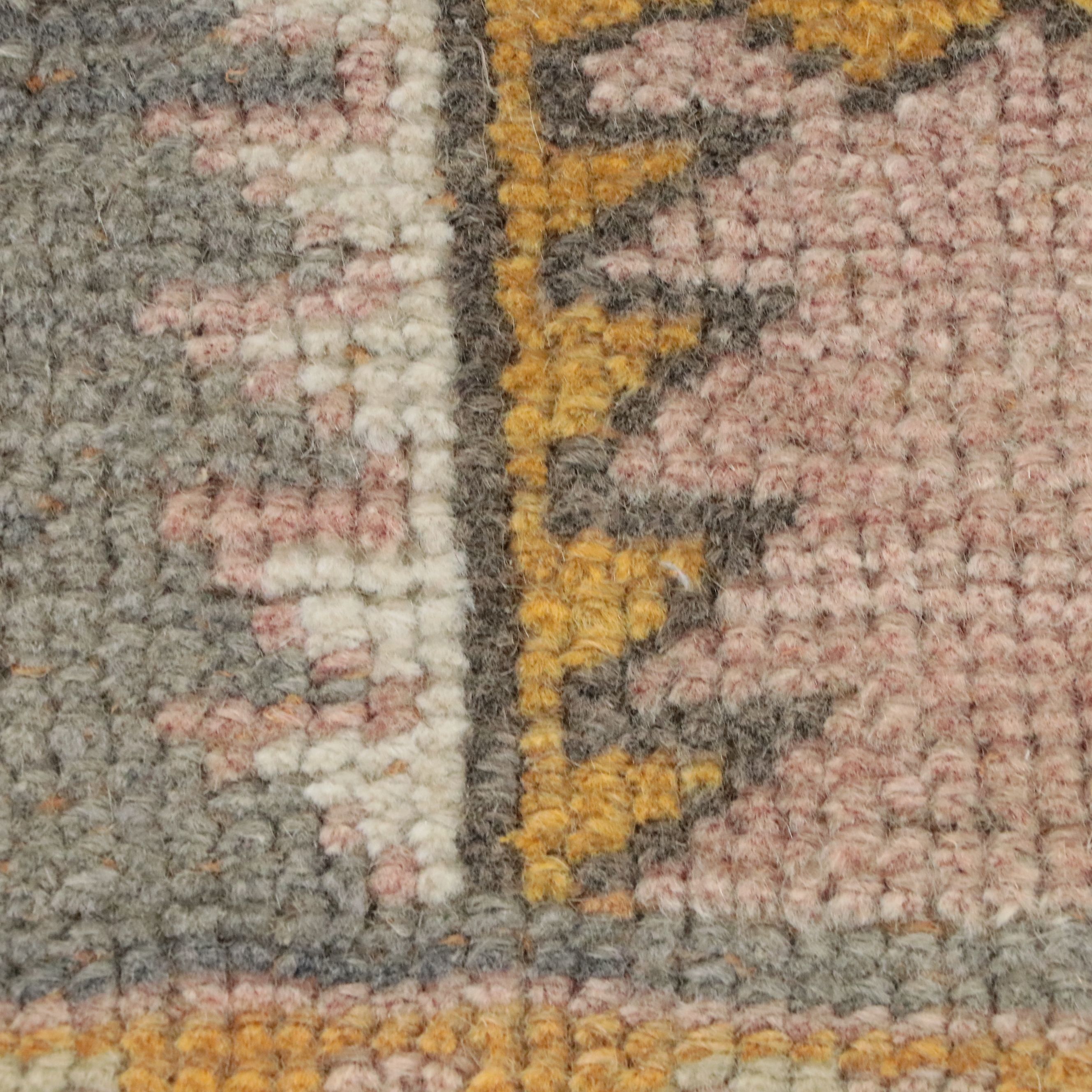 4'4 x 8'2 Hand-Knotted Turkish Oushak Area Rug