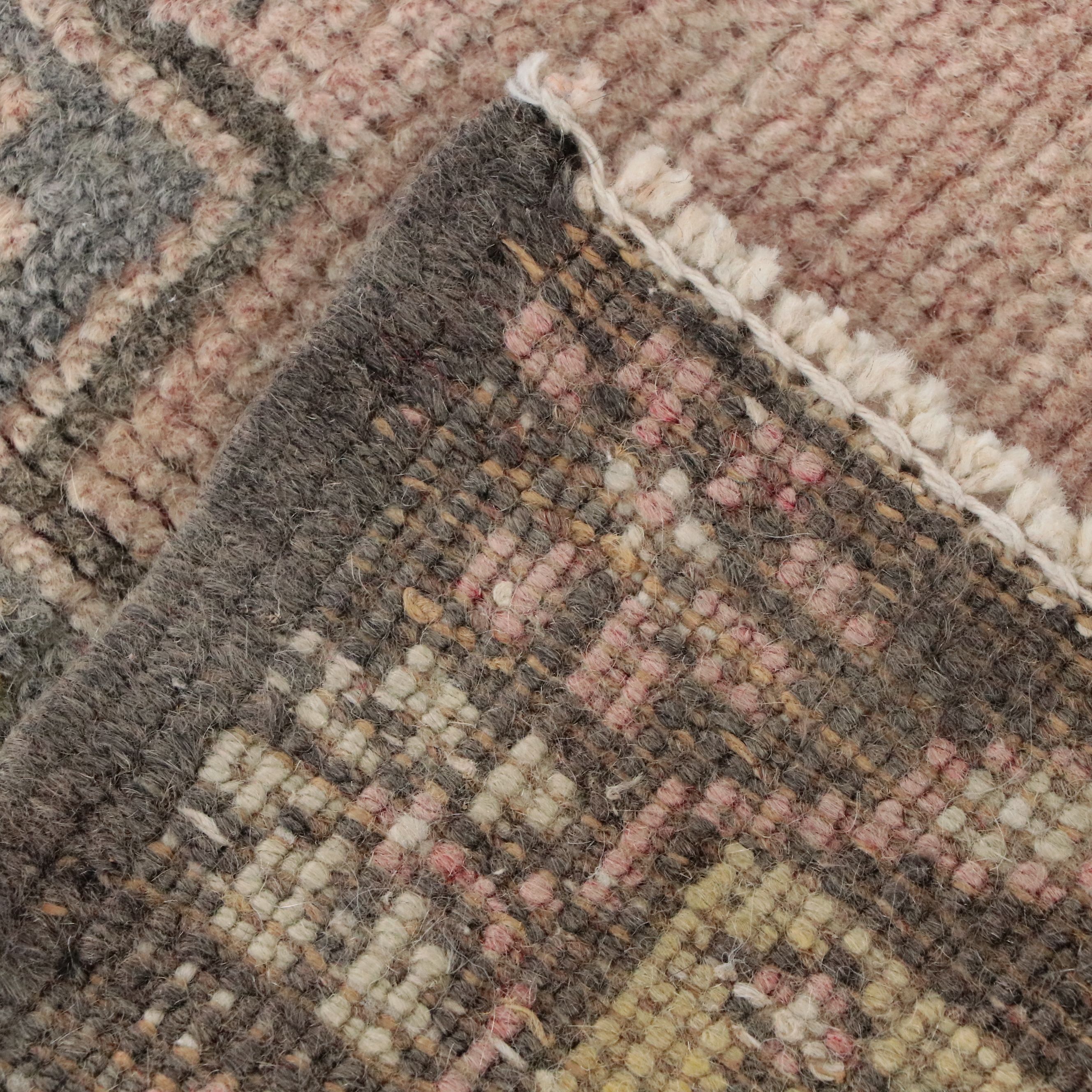 4'4 x 8'2 Hand-Knotted Turkish Oushak Area Rug