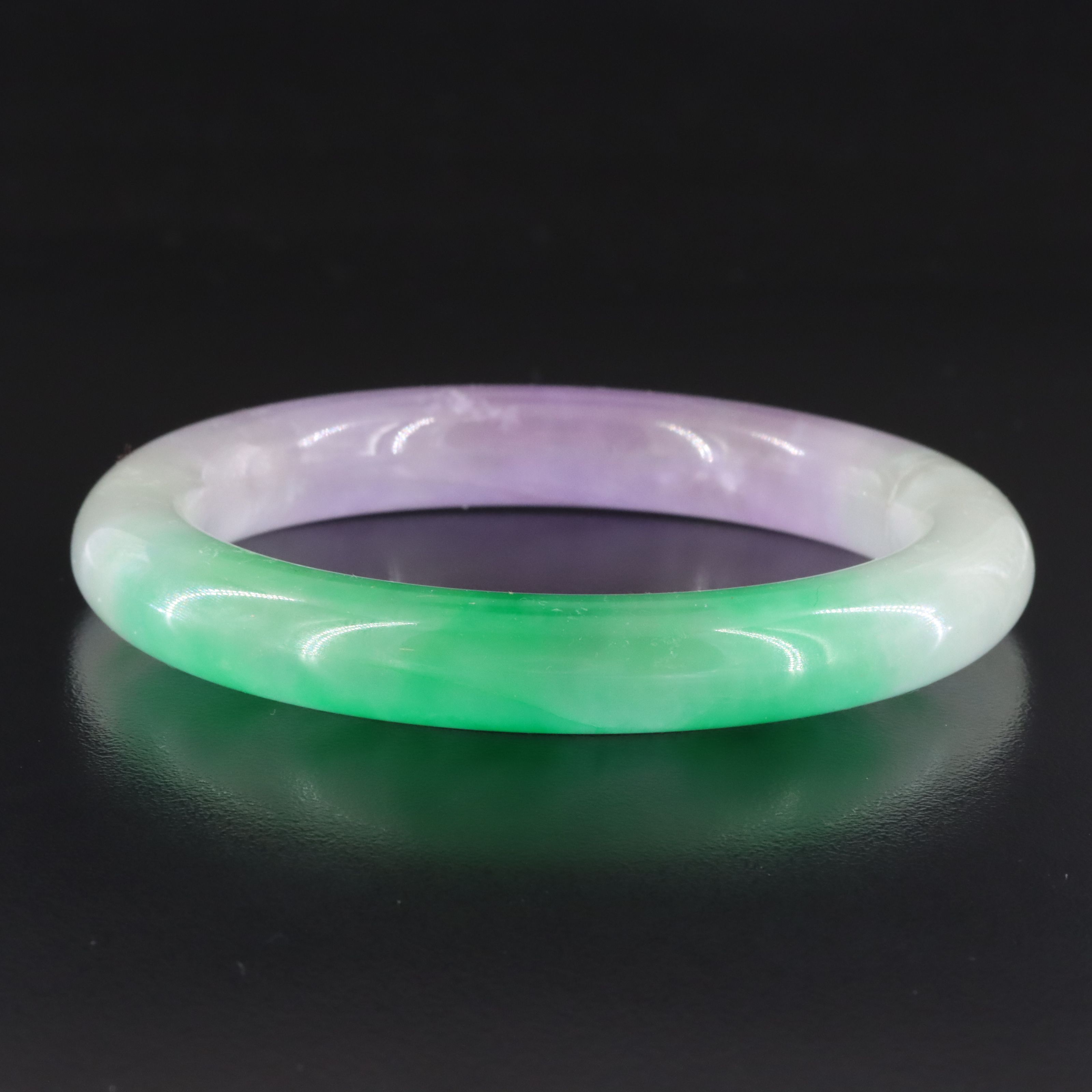 Jadeite Hololith Bangle Bracelet