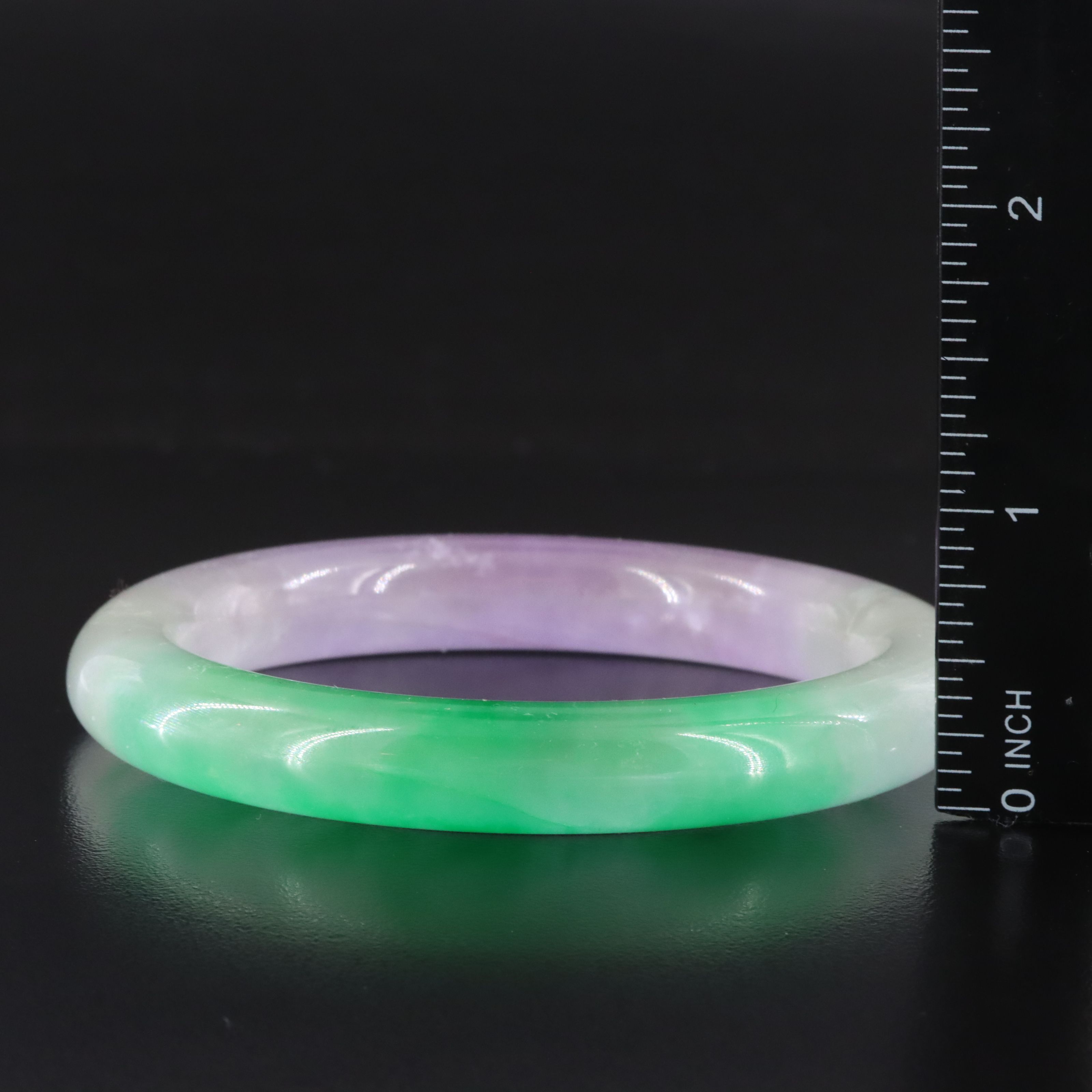 Jadeite Hololith Bangle Bracelet