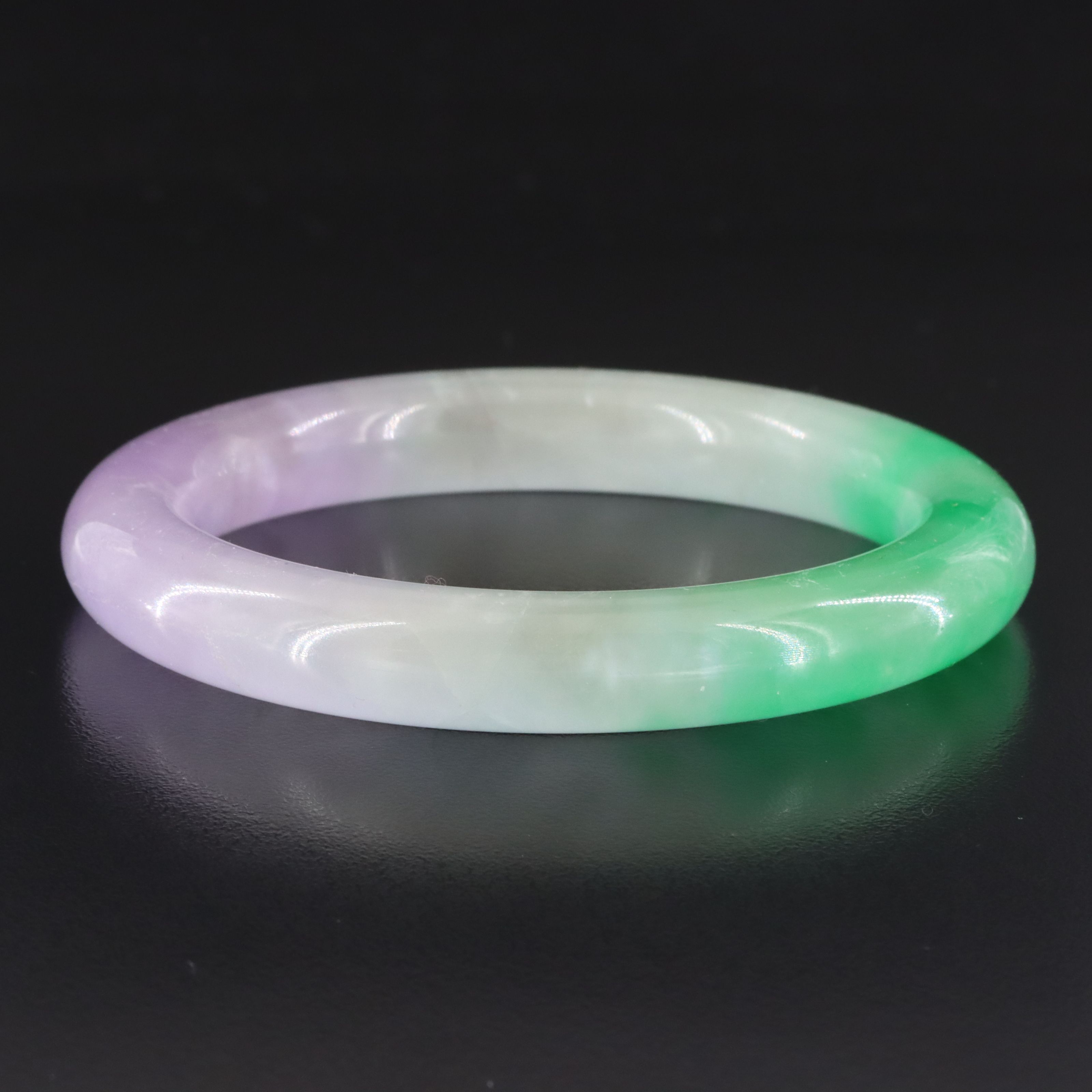 Jadeite Hololith Bangle Bracelet