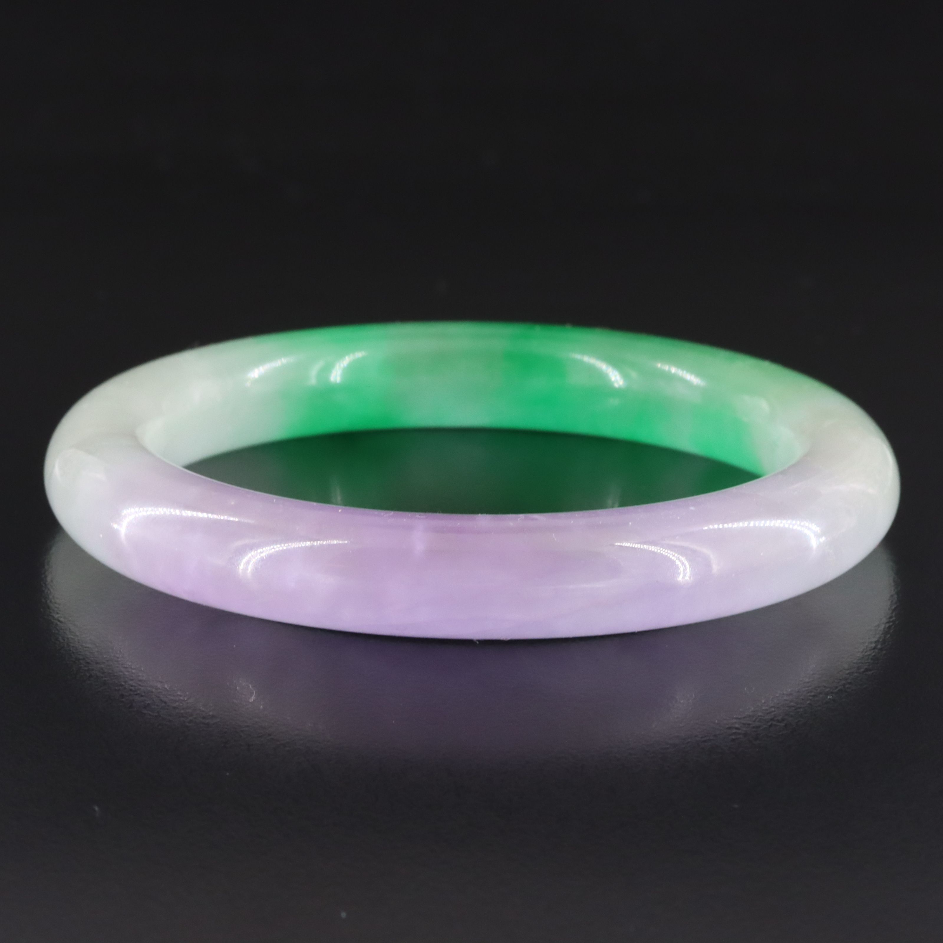 Jadeite Hololith Bangle Bracelet