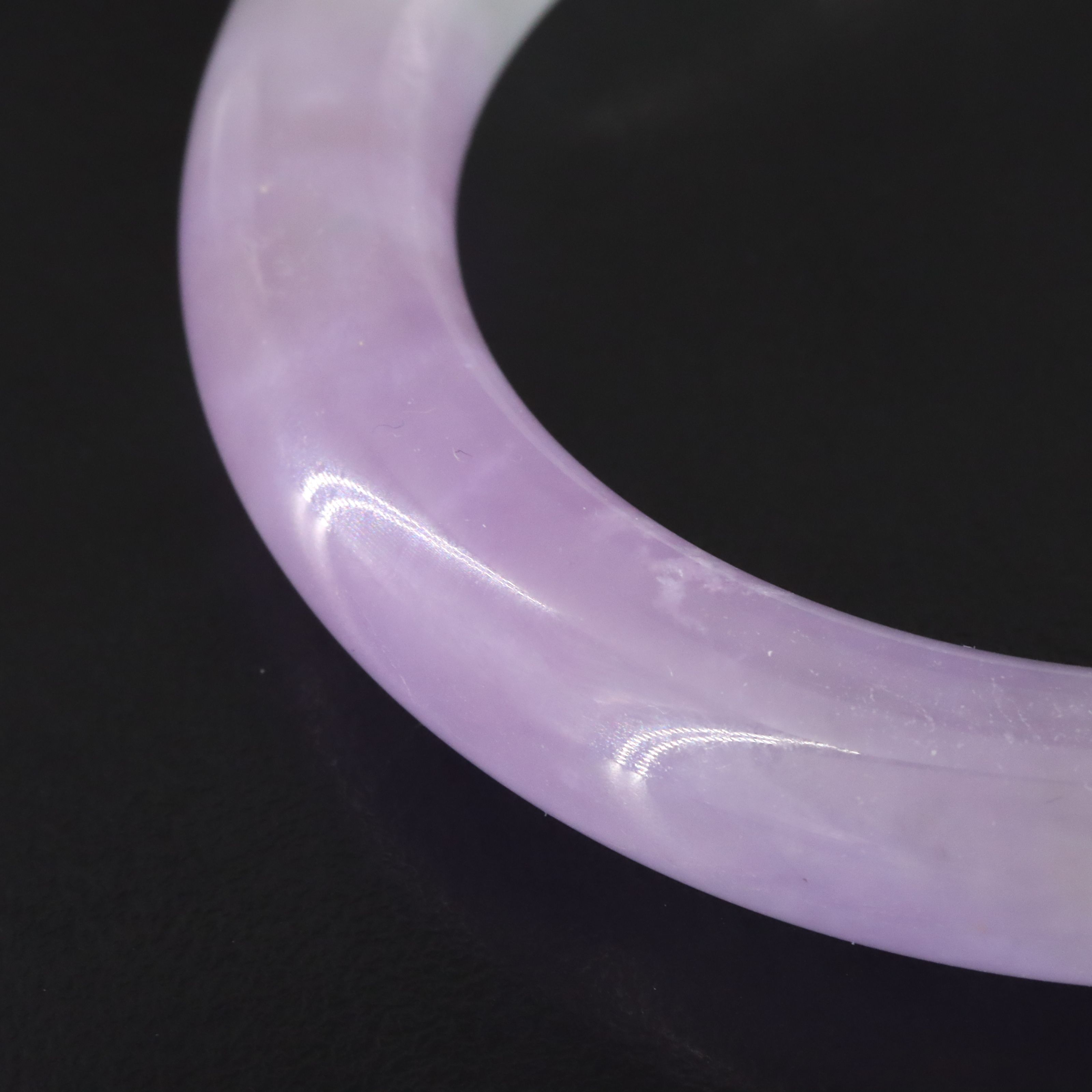 Jadeite Hololith Bangle Bracelet