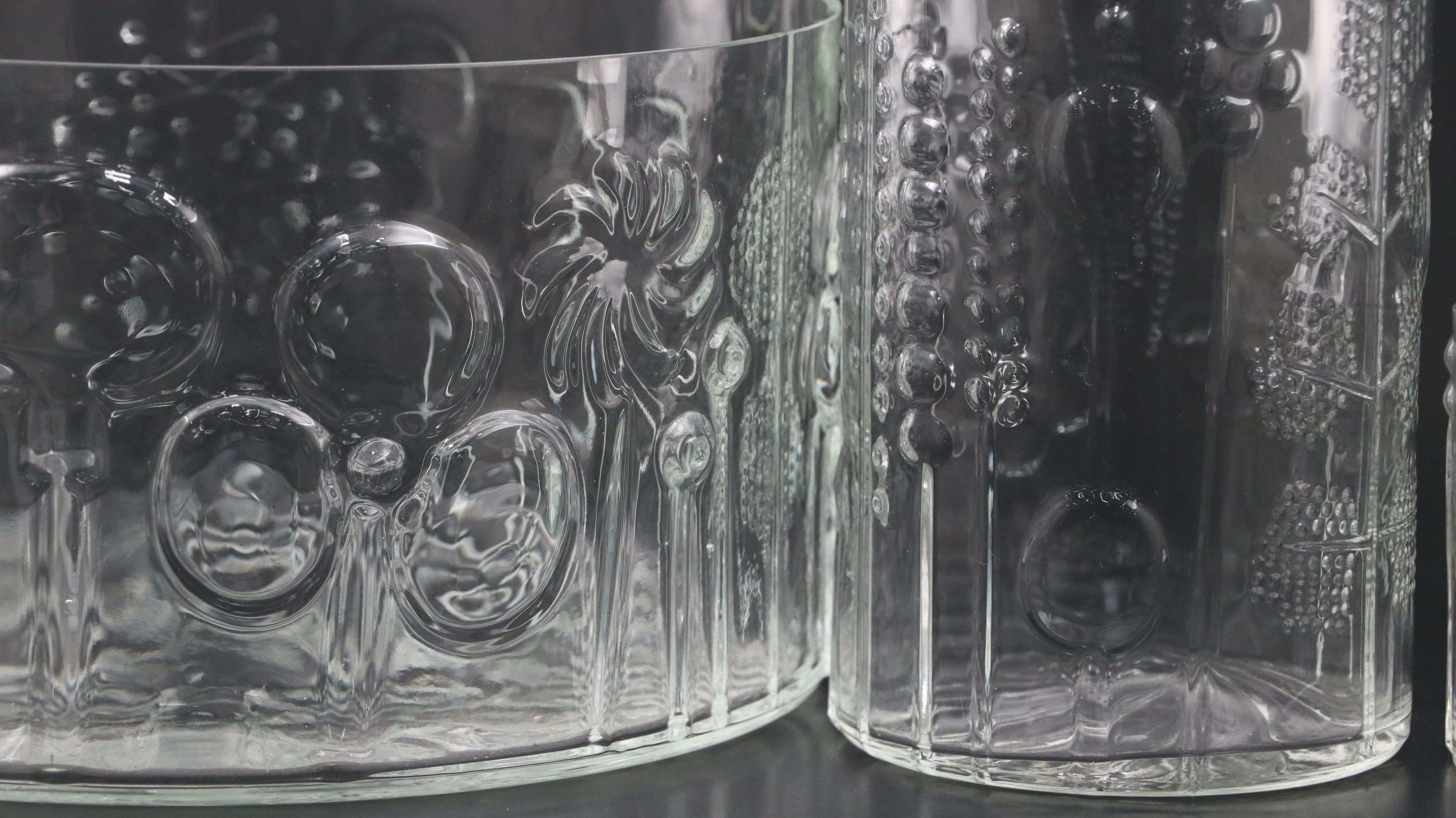 Iittala "Flora" Finnish Glass Bowls and Vases, 1966-1997