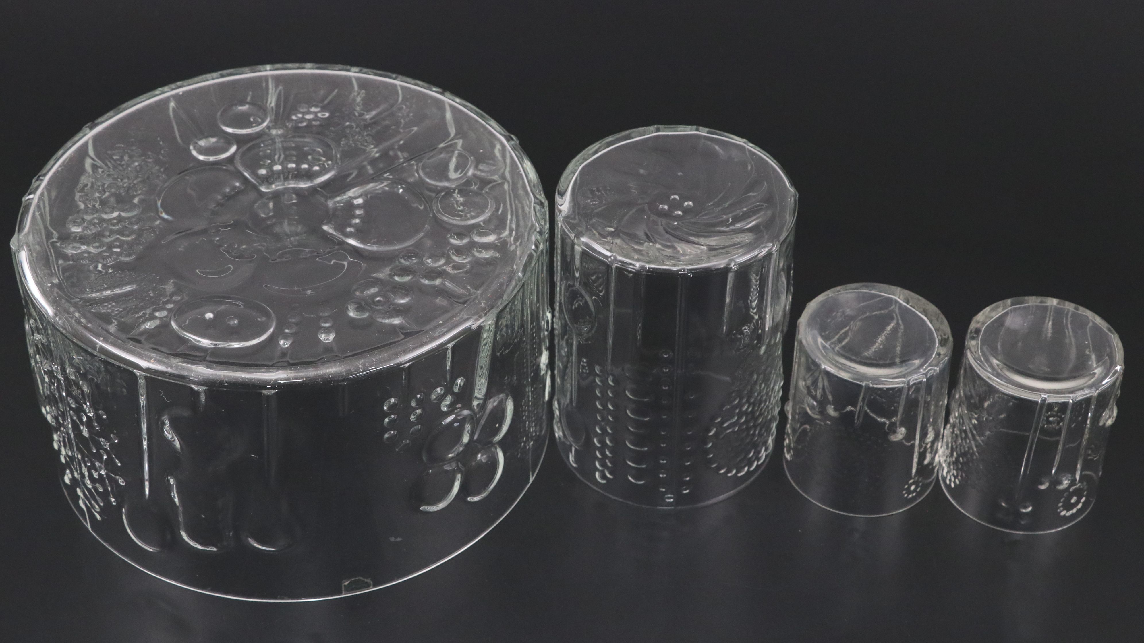 Iittala "Flora" Finnish Glass Bowls and Vases, 1966-1997