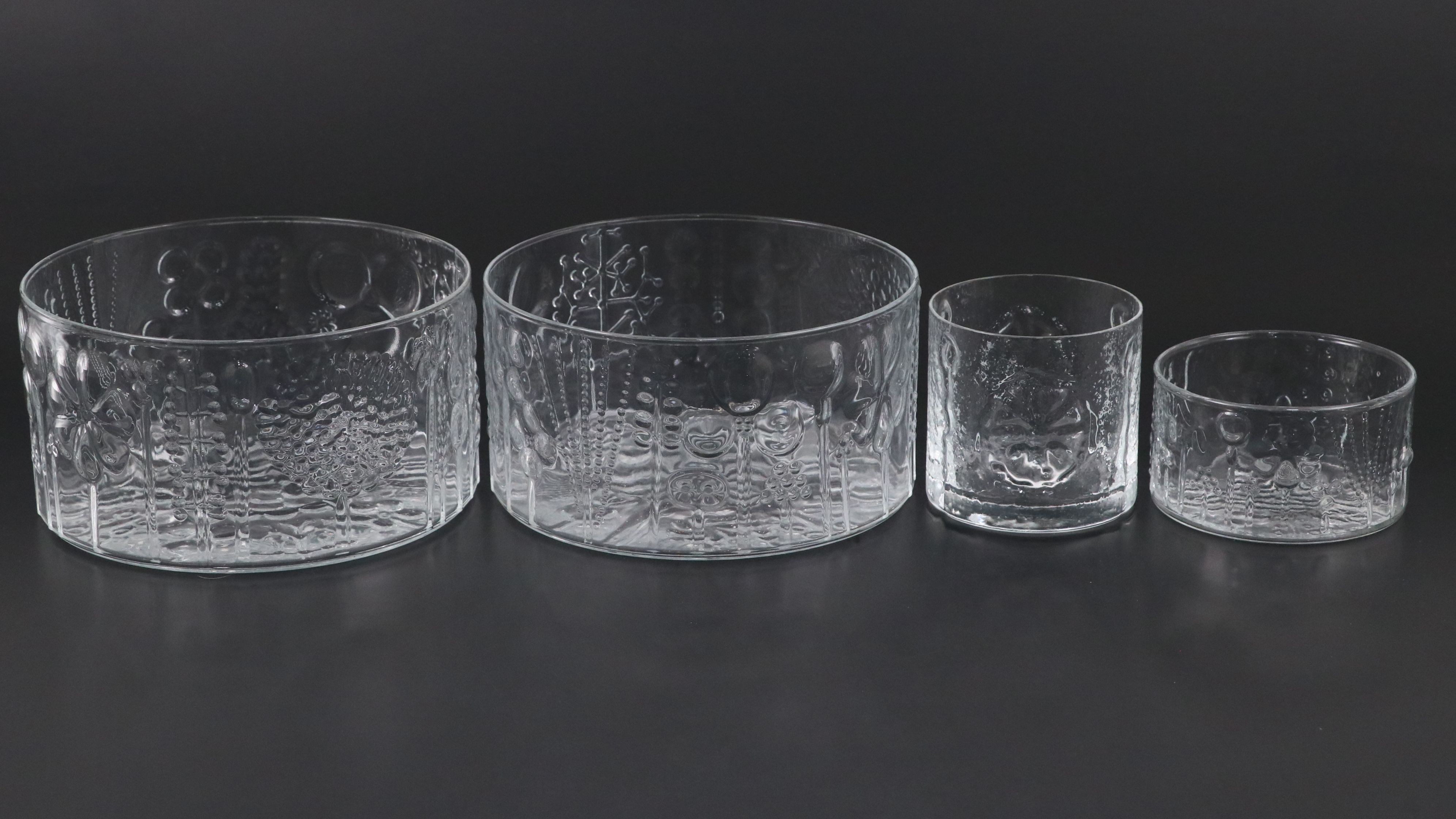 Iittala "Flora" Finnish Glass Bowls and Vases, 1966-1997