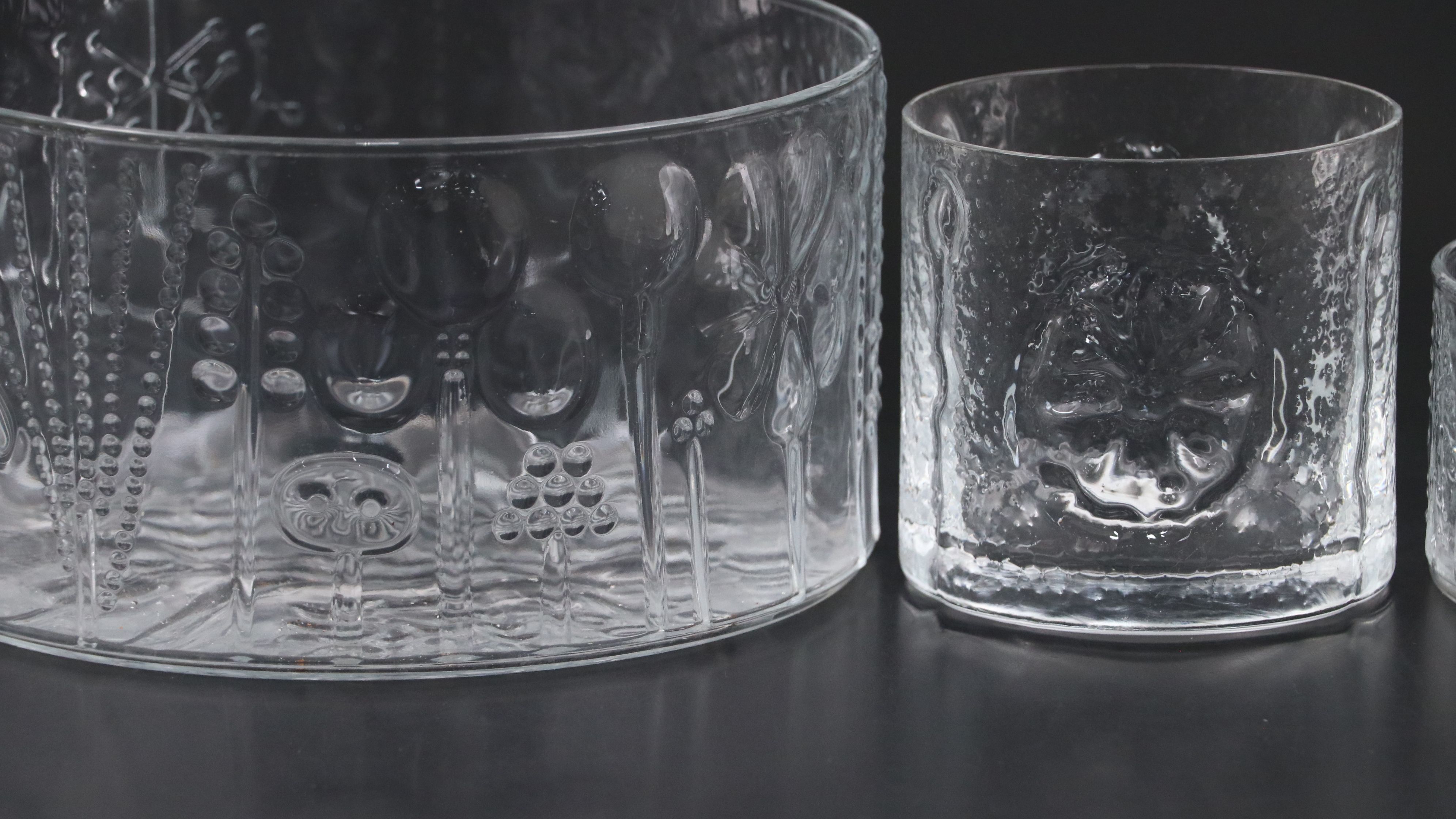 Iittala "Flora" Finnish Glass Bowls and Vases, 1966-1997