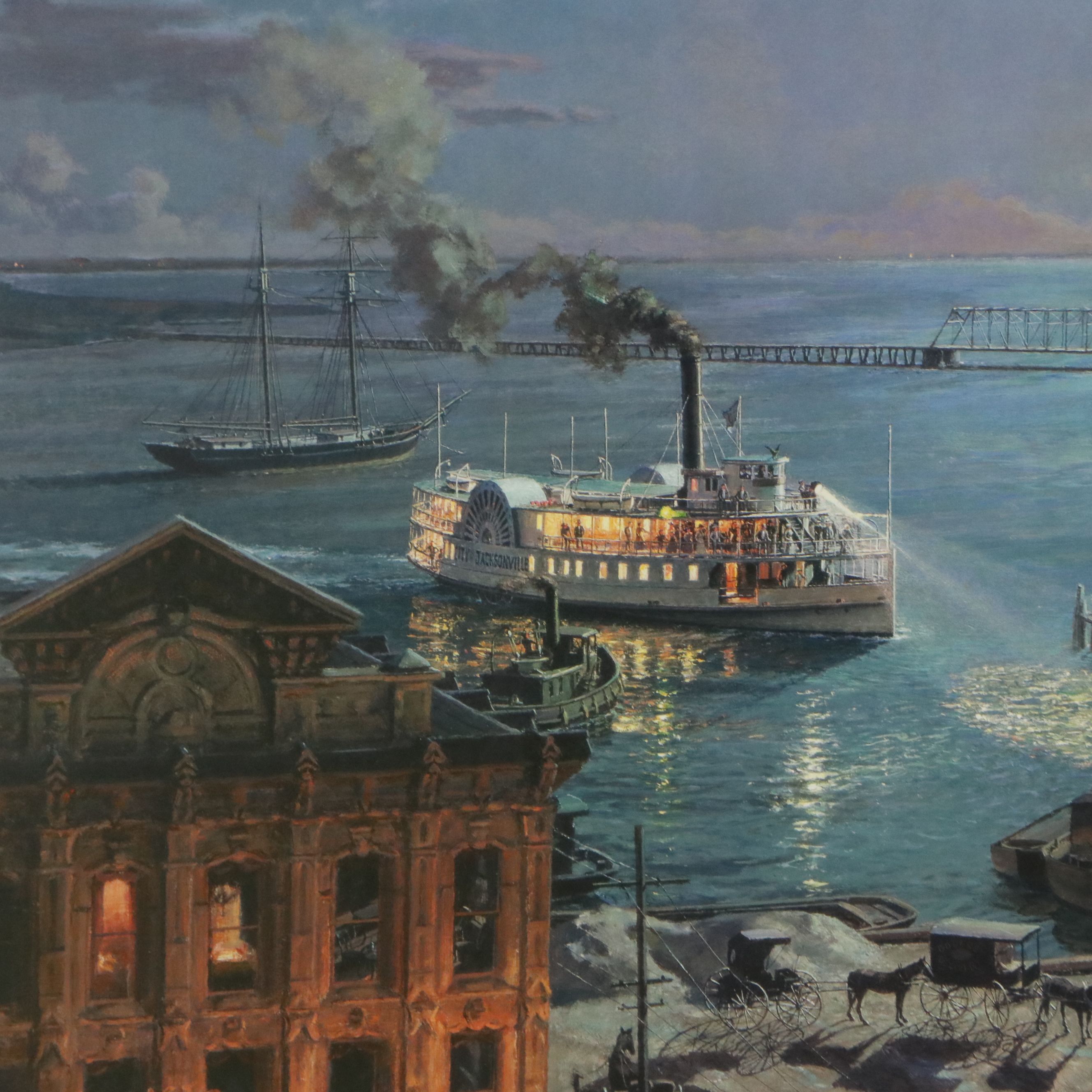 John Stobart Maritime Offset Lithograph of Jacksonville, 2006