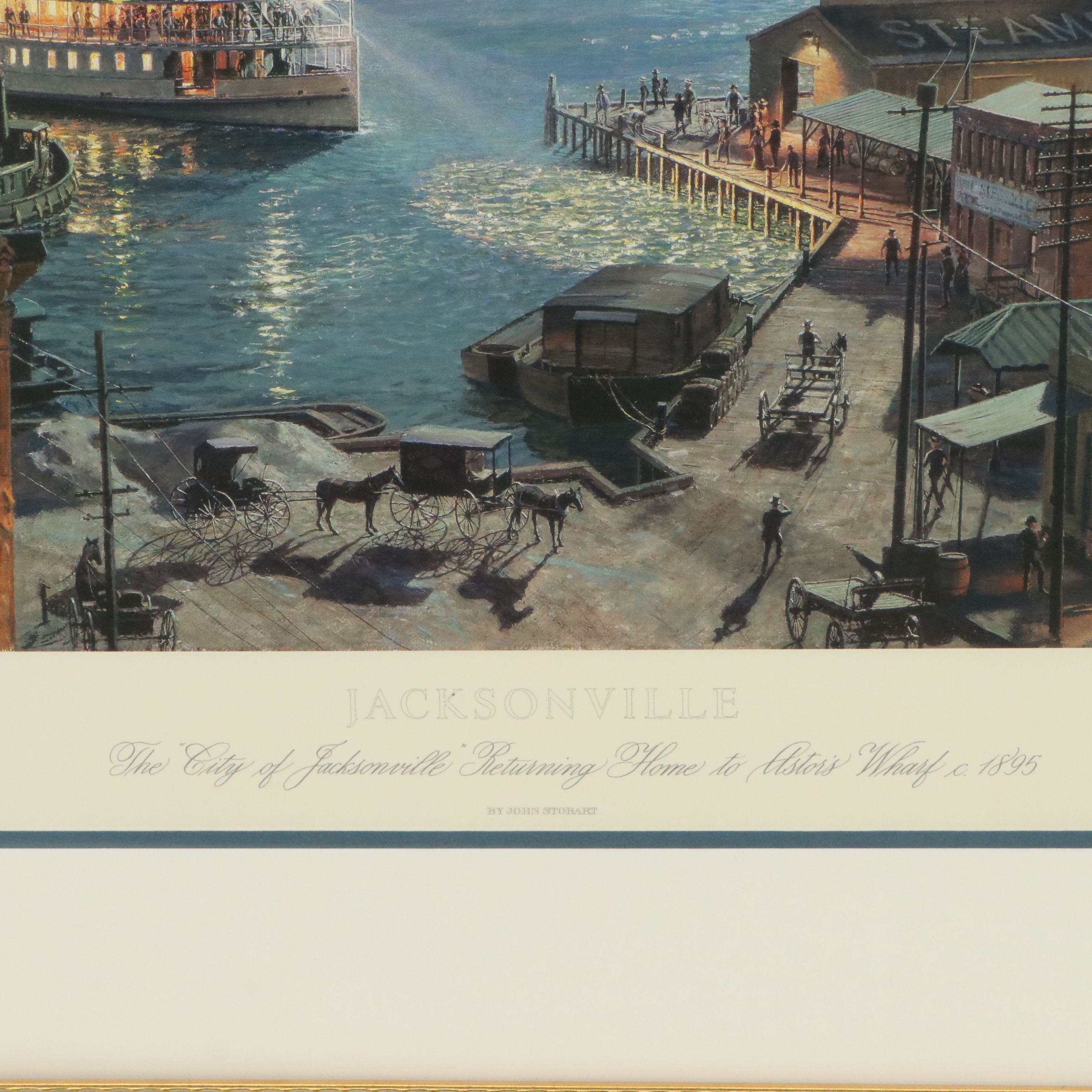 John Stobart Maritime Offset Lithograph of Jacksonville, 2006