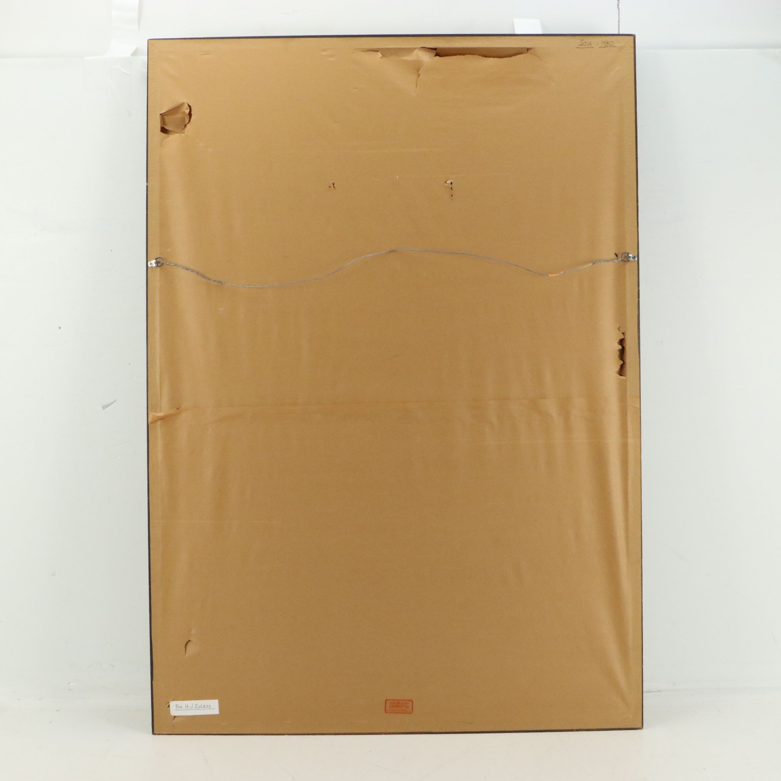 Indian School Gouache Painting Depicting Scene from "Baburnama," C. 1980