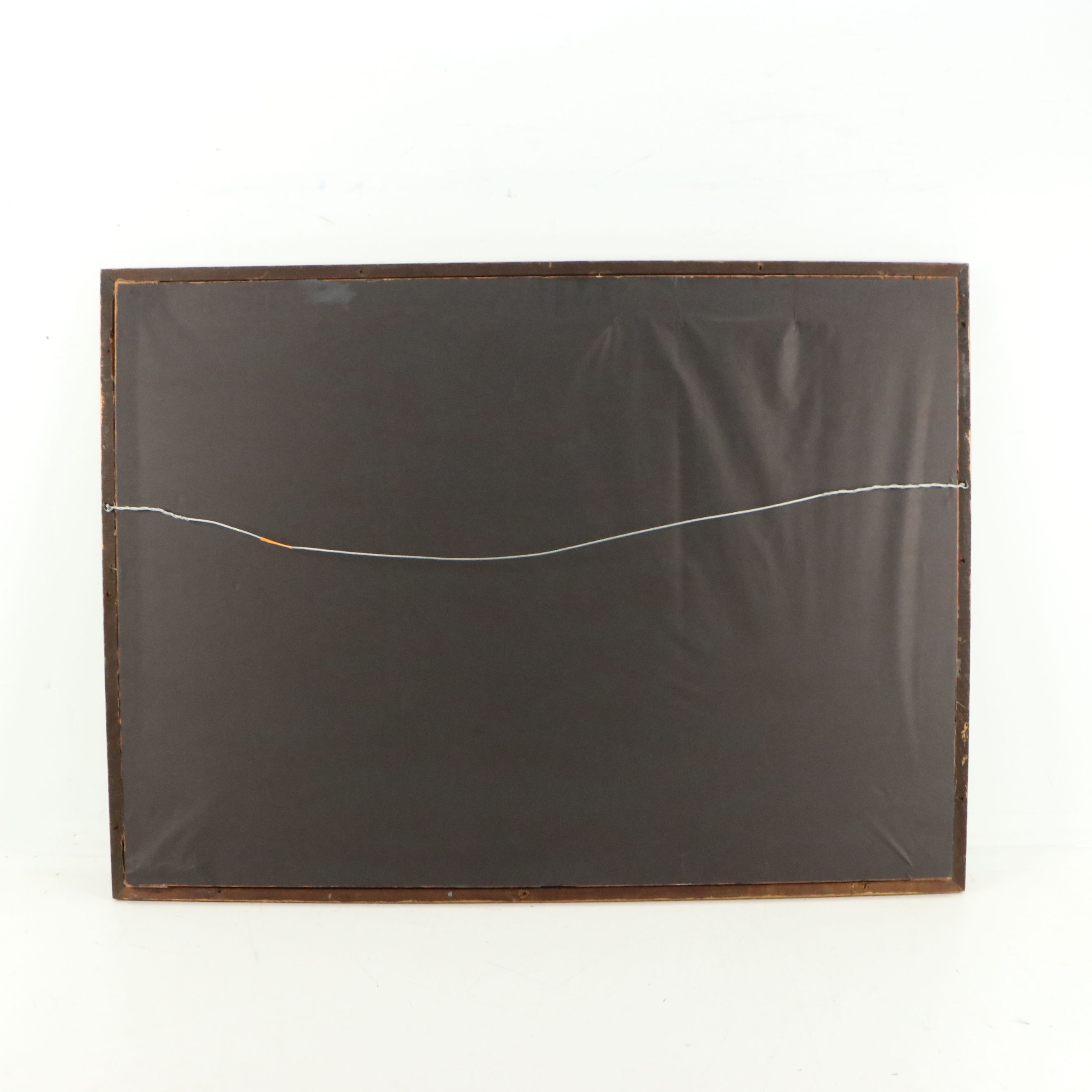 American School Oil Painting of River Pioneer Scene, Circa Early 20th Century