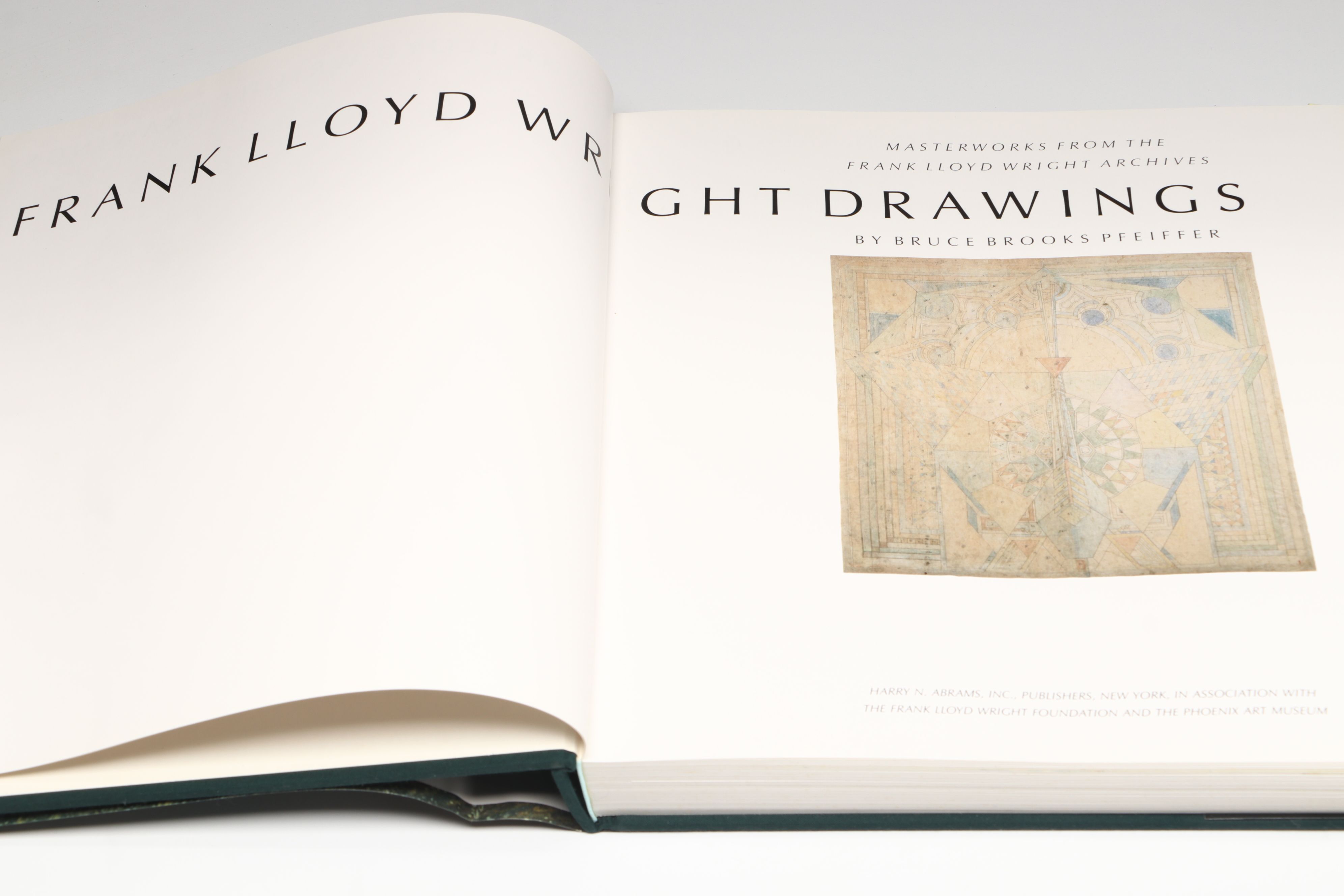 First Edition "Frank Lloyd Wright Drawings" by Bruce Brooks Pfeiffer, 1990