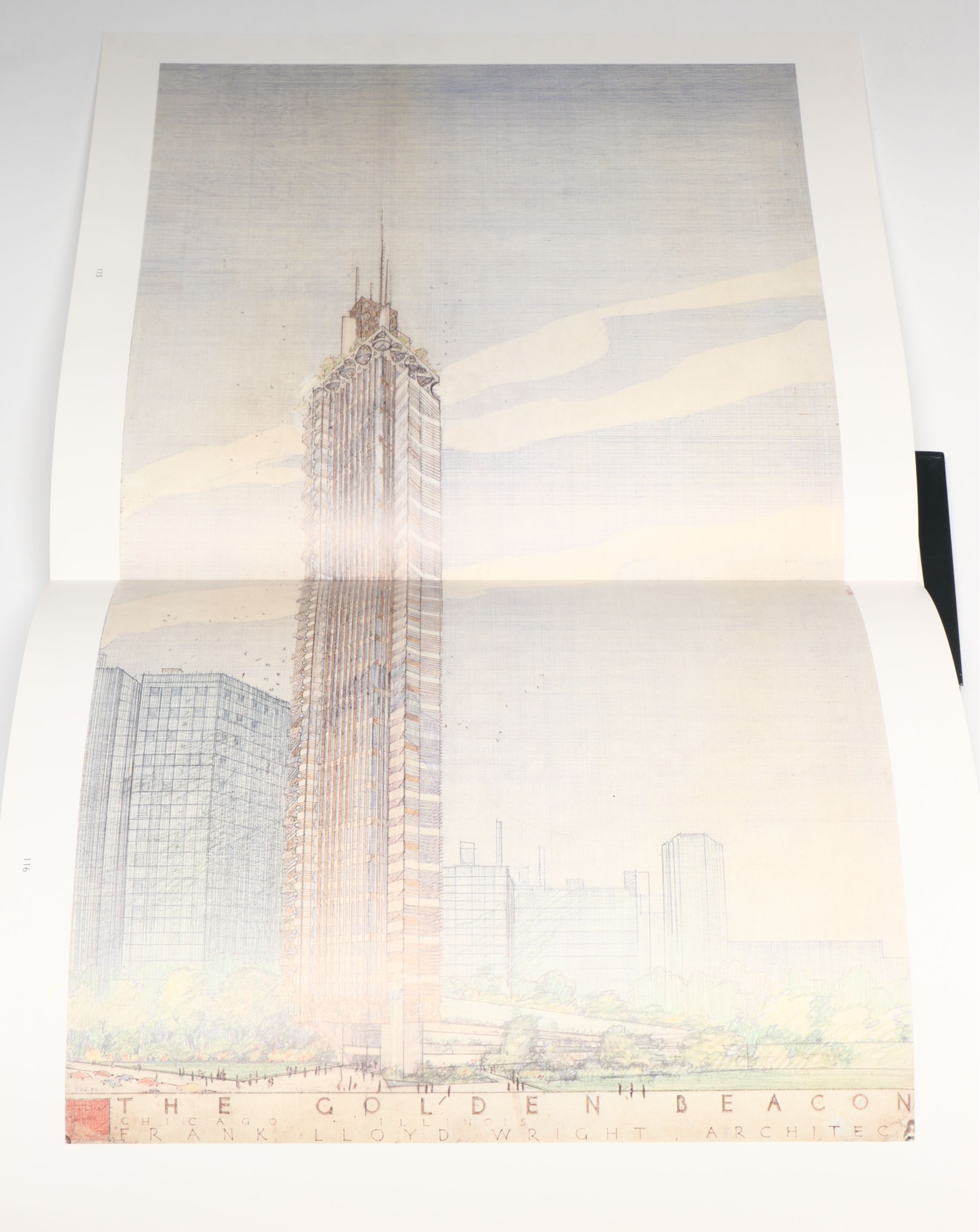 First Edition "Frank Lloyd Wright Drawings" by Bruce Brooks Pfeiffer, 1990