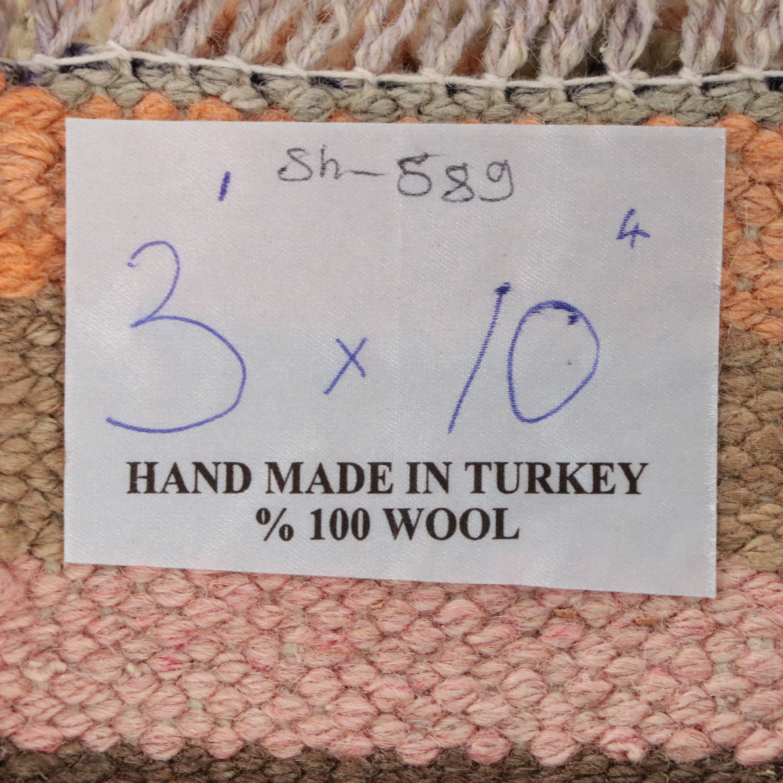 3'2 x 10'6 Hand-Knotted Turkish Anatolian Long Rug