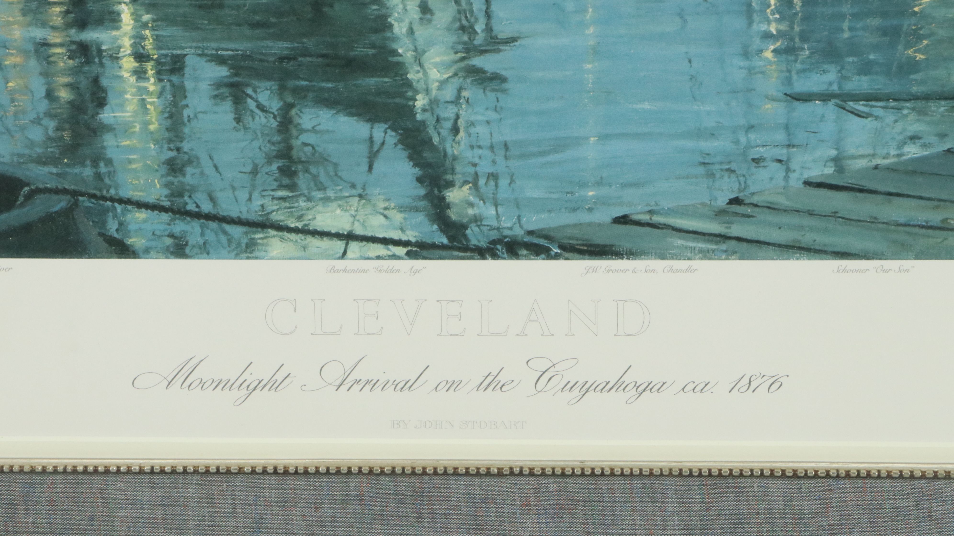 John Stobart Offset Lithograph "Moonlight Arrival on the Cuyahoga...," 1988