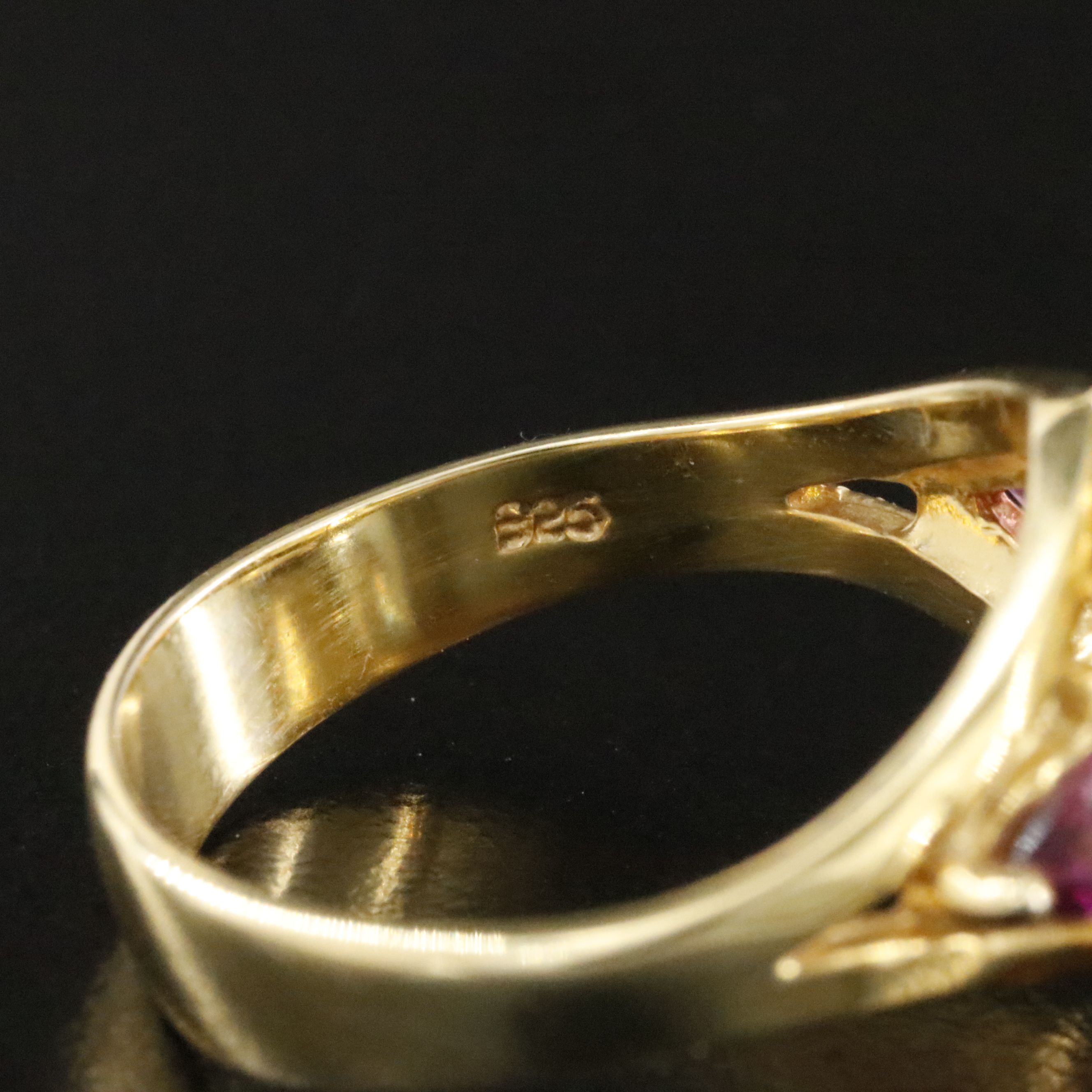 Sterling Ring with Citrine and Rhodolite Garnet