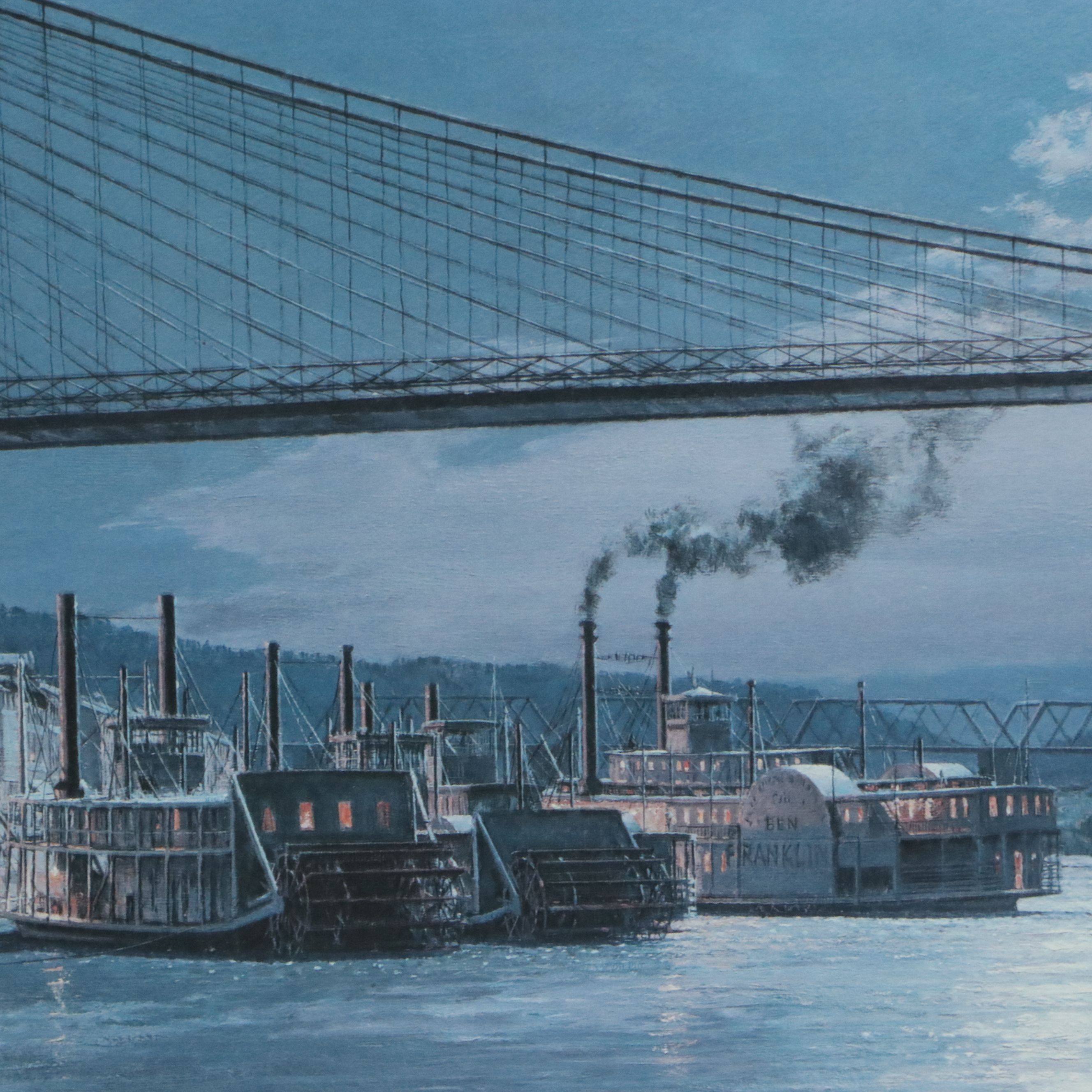 John Stobart Maritime Offset Lithograph of Cincinnati, 2001