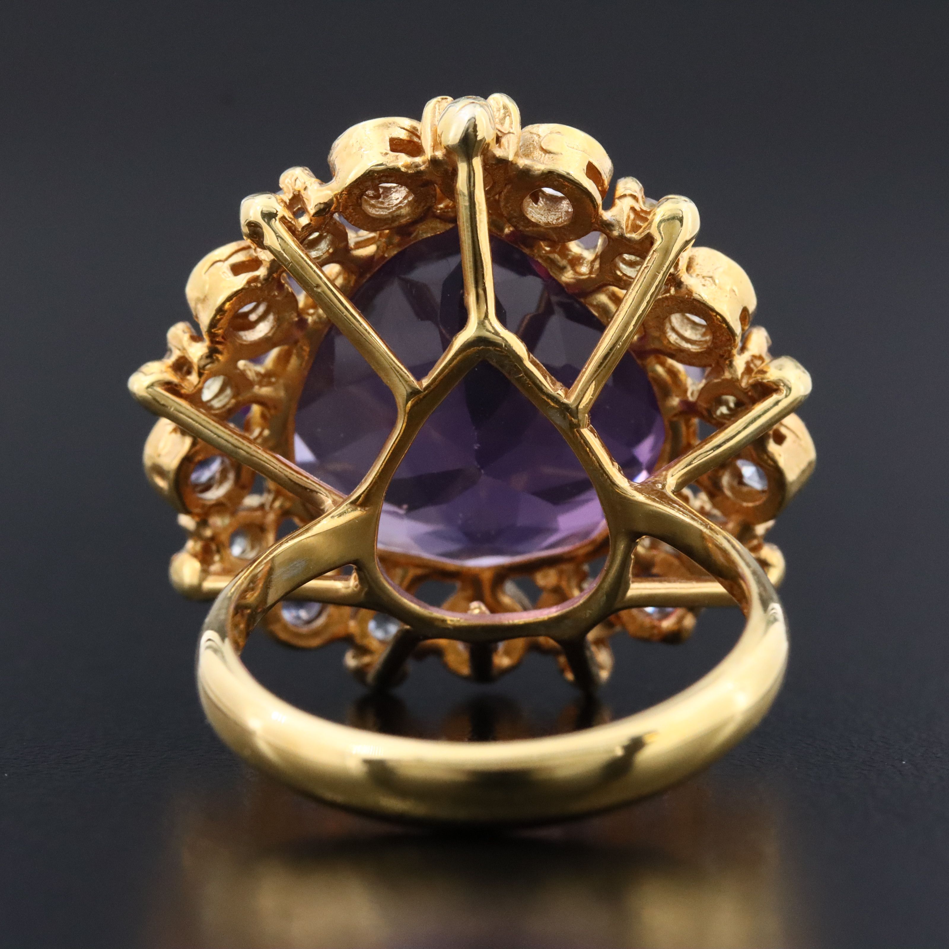 Sterling Ring with Amethyst, Tanzanite, and Blue Topaz