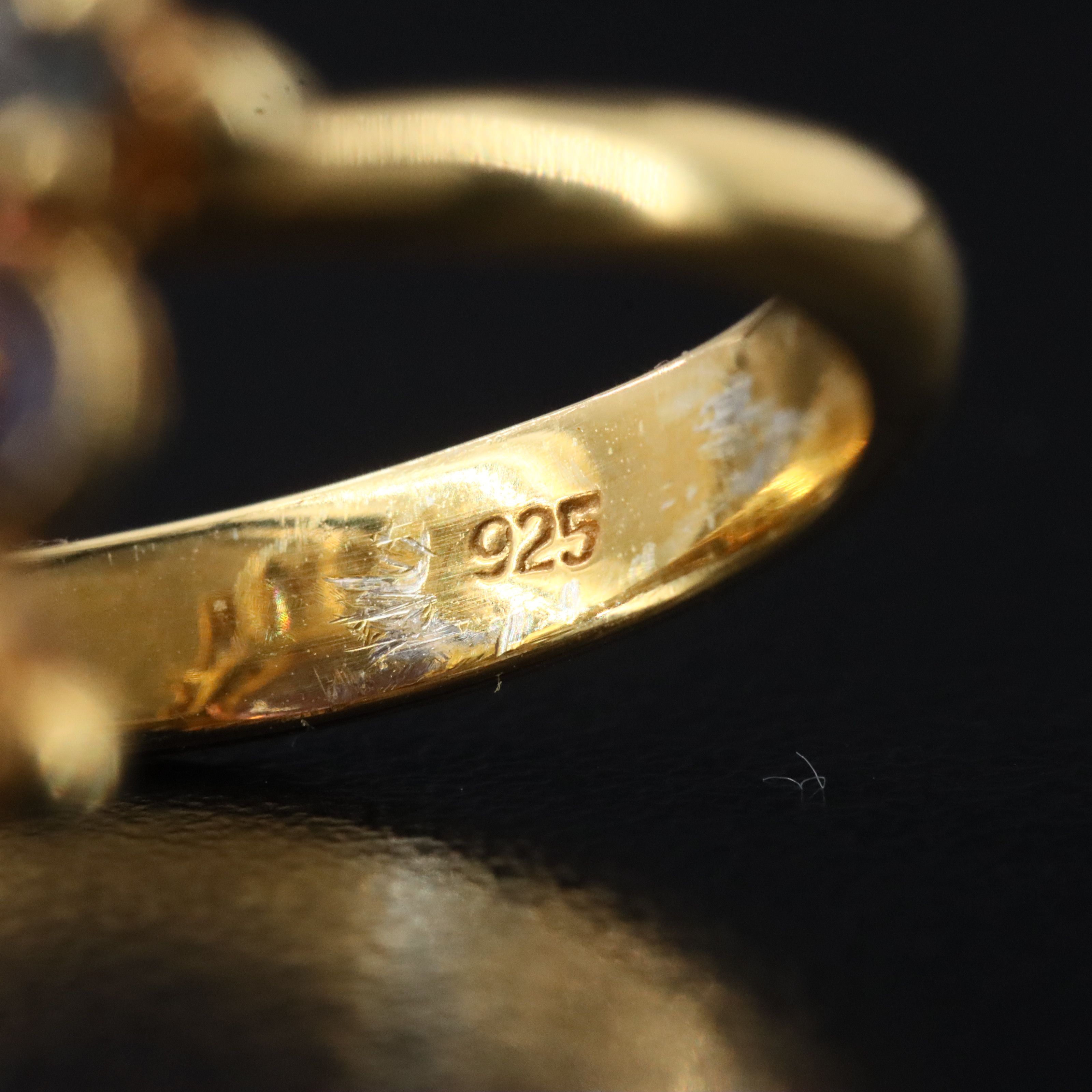 Sterling Ring with Amethyst, Tanzanite, and Blue Topaz