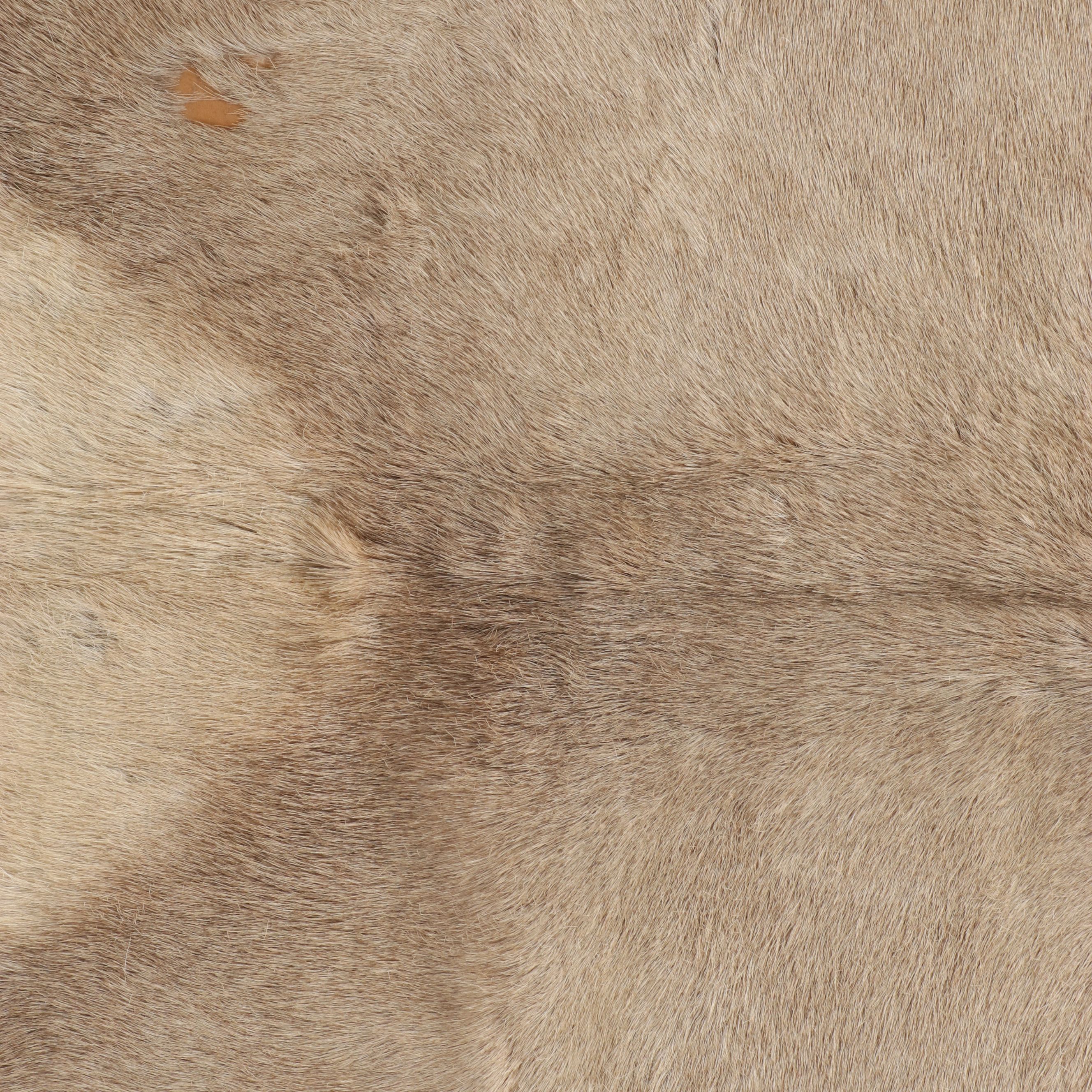 Deer Hide on Felt and Fabric Blanket