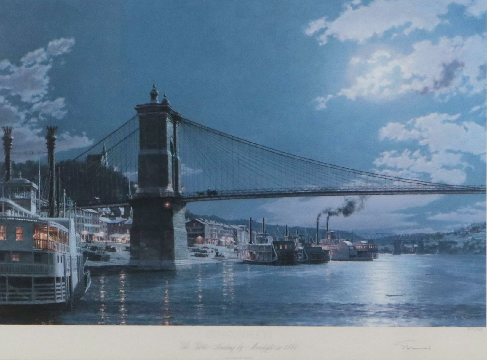 John Stobart Maritime Offset Lithograph of Cincinnati, 2001