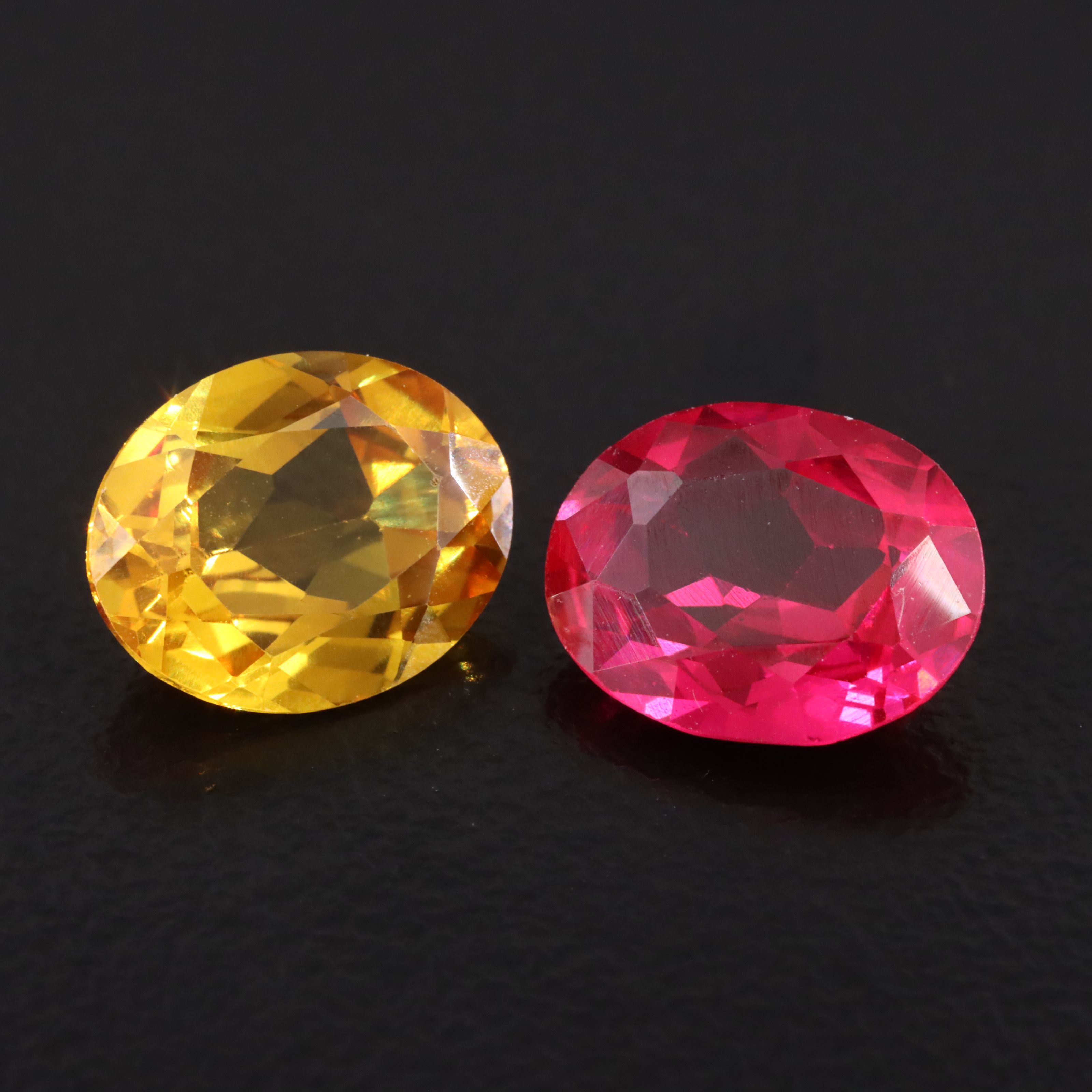 Loose 5.94 CTW Lab Grown Sapphire and Lab Grown Ruby