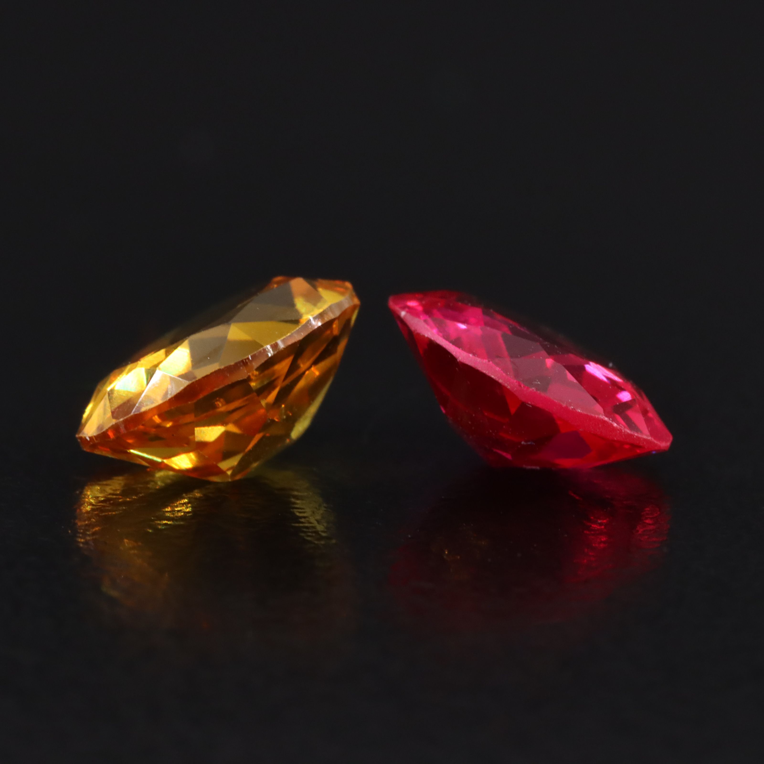 Loose 5.94 CTW Lab Grown Sapphire and Lab Grown Ruby