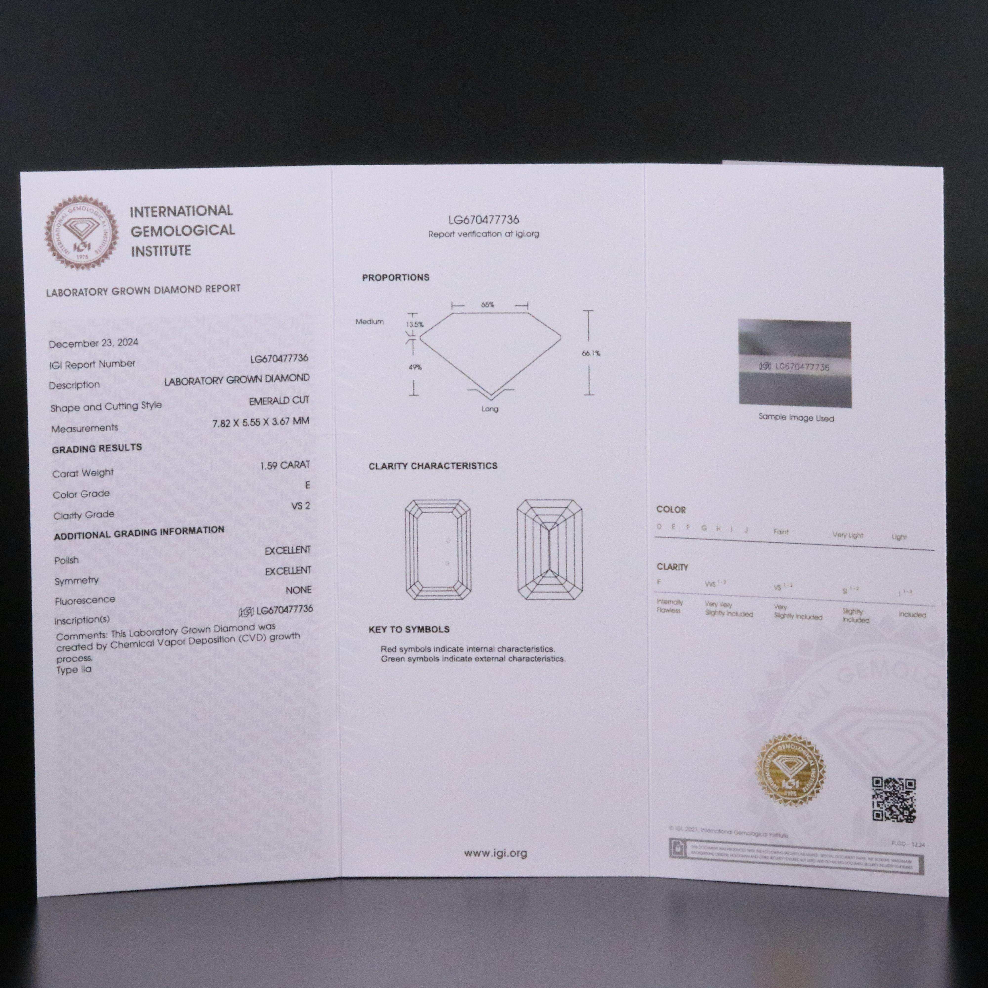 Loose 3.18 CTW Lab Grown Diamond Matched Pair with IGI Reports