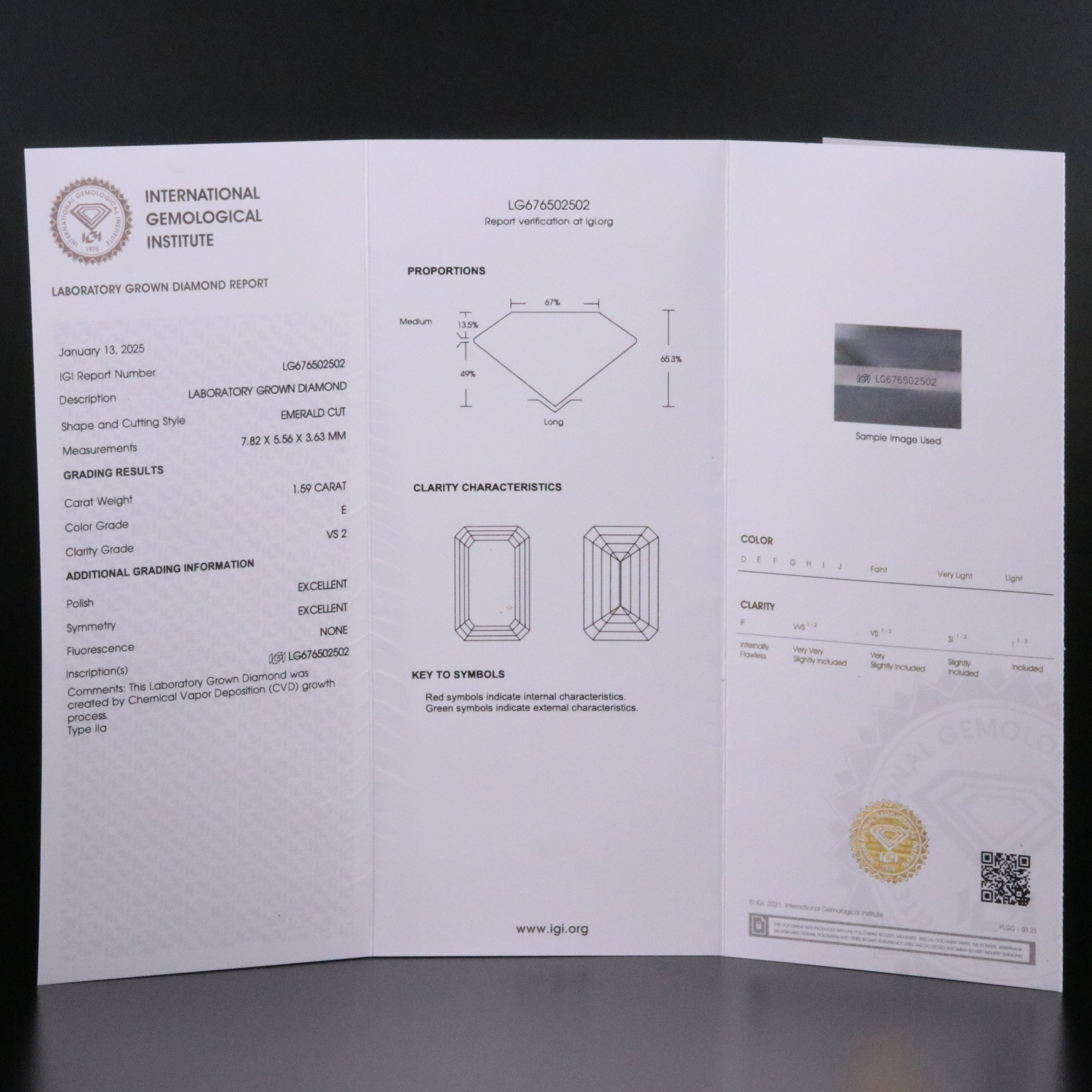 Loose 3.18 CTW Lab Grown Diamond Matched Pair with IGI Reports