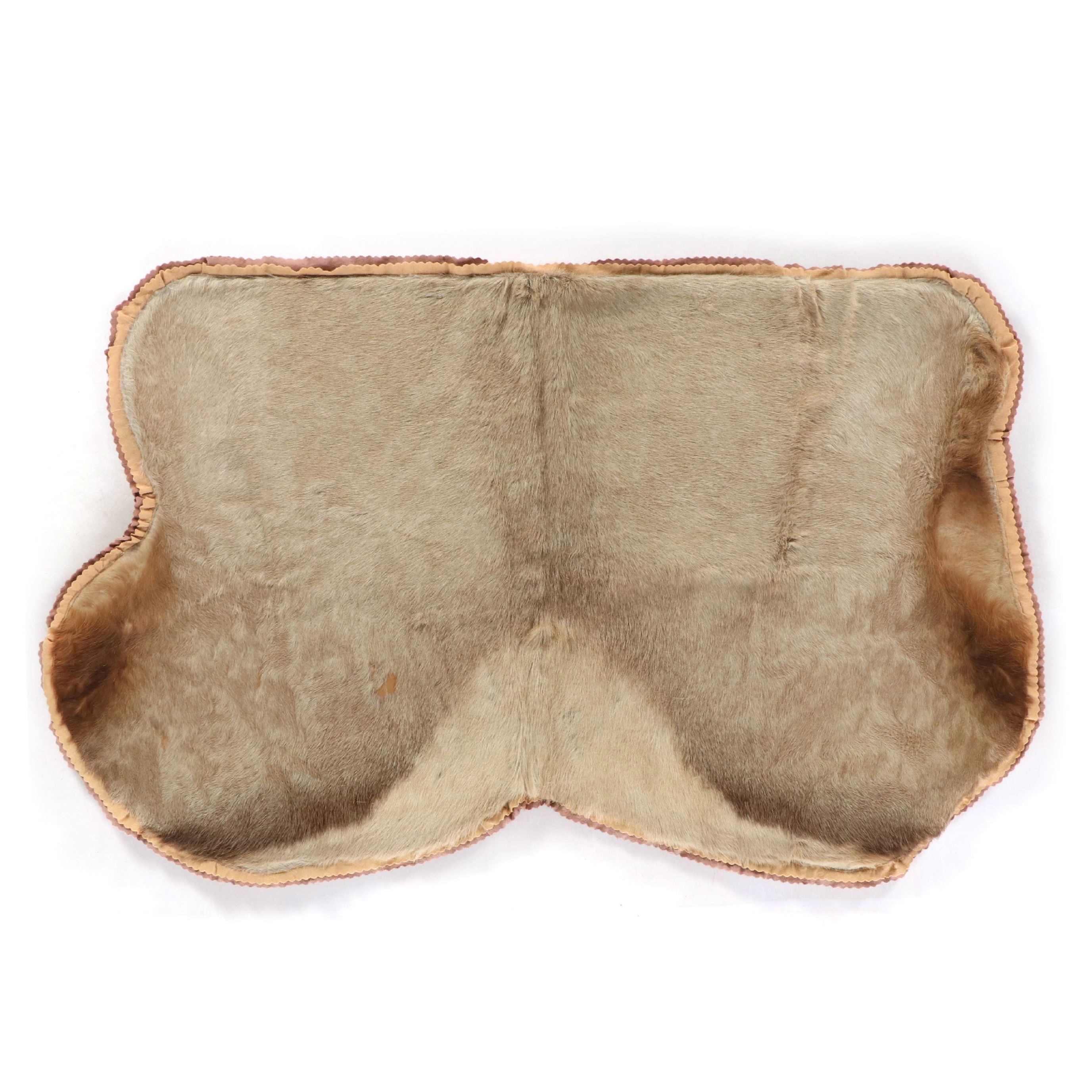 Deer Hide on Felt and Fabric Blanket