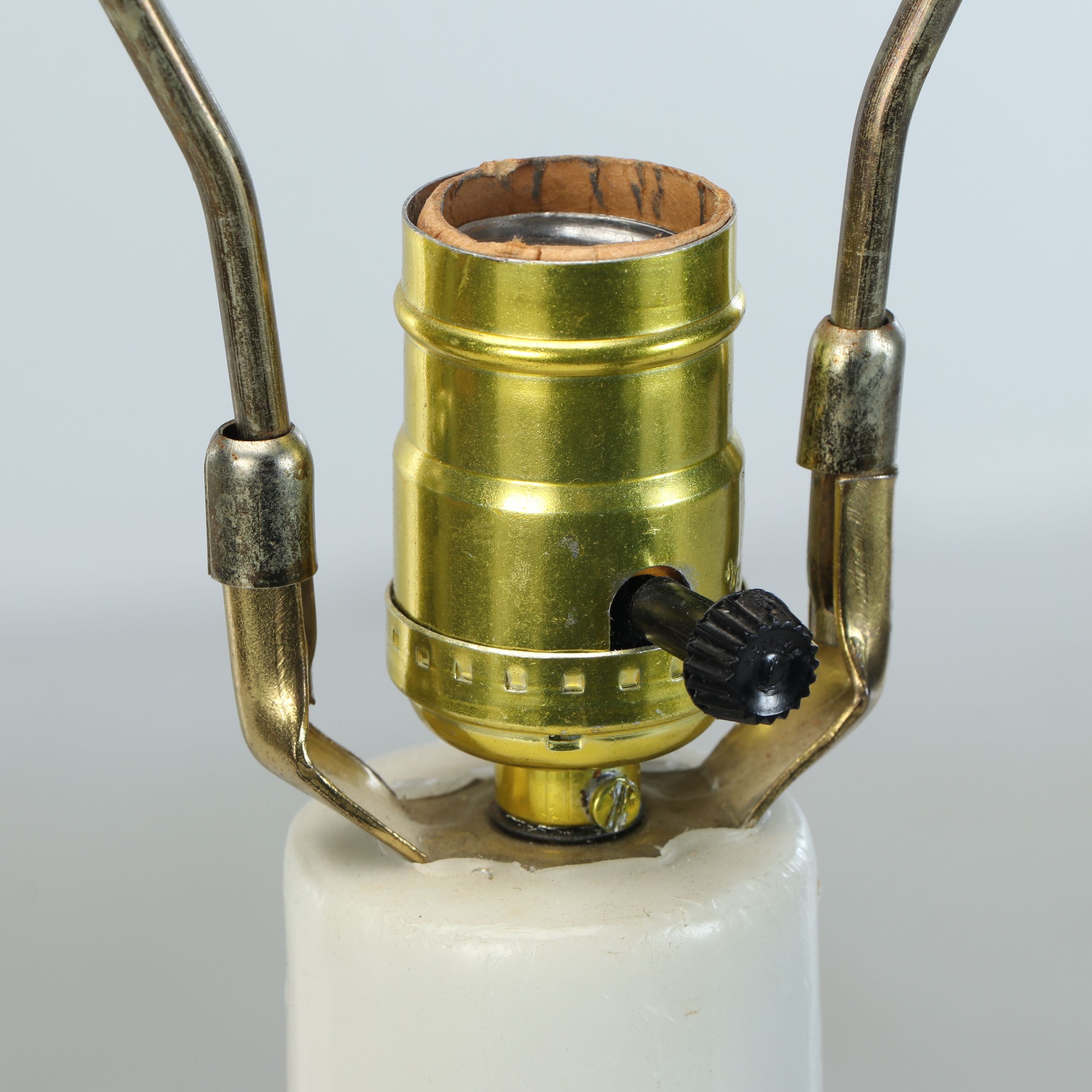 Gothic Style Wrought Iron Candle Holder Converted Table Lamp