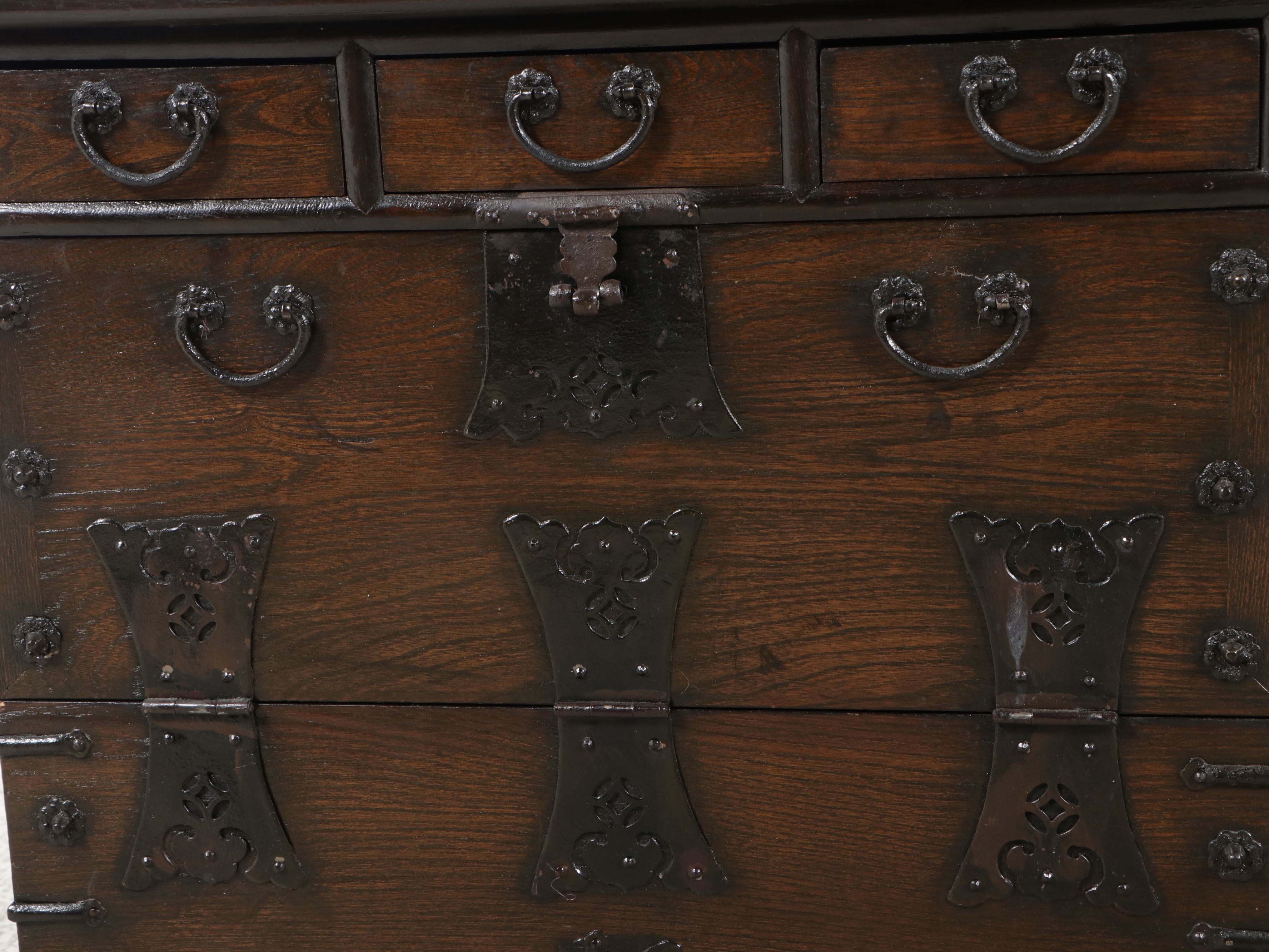 Pair of Japanese Tansu-Style Chests with Iron Hardware, 20th Century