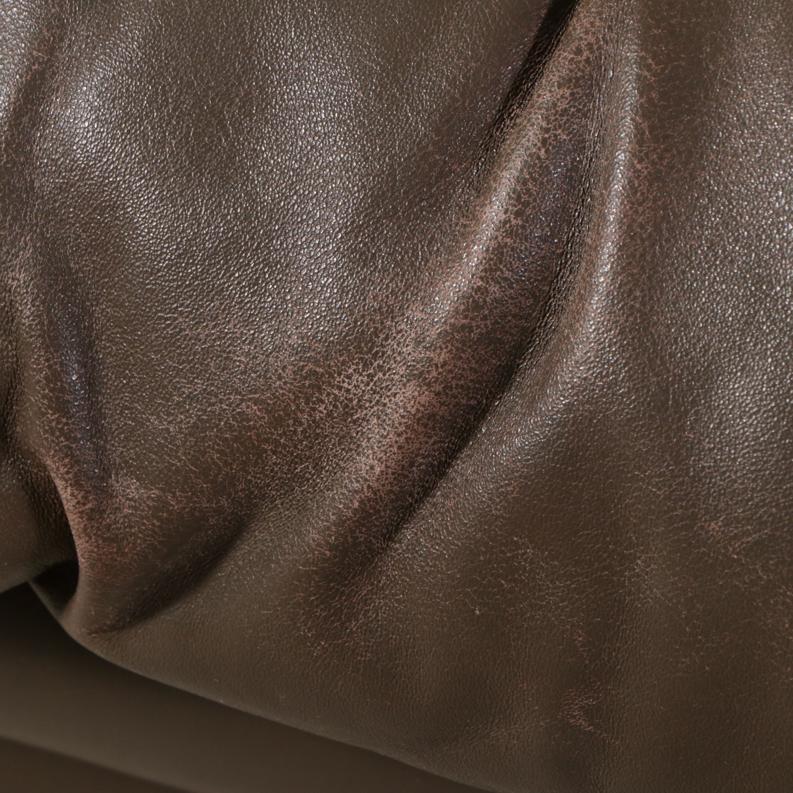 Baker Furniture Company Modernist Leather Tuxedo Sofa, Late 20th Century