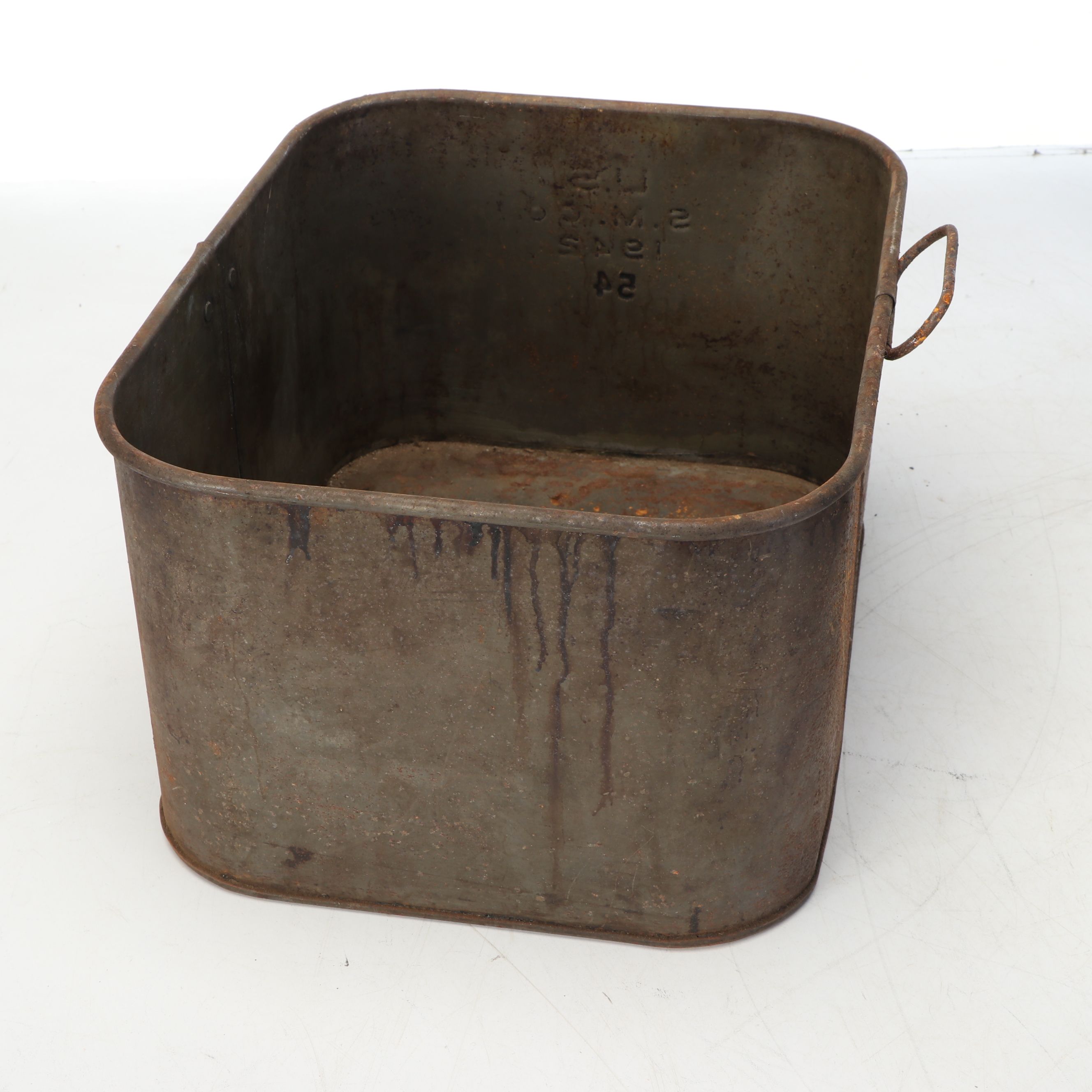 U.S. S.M.Co Tin Box with Other Long-Handled Pan, Early 20th Century