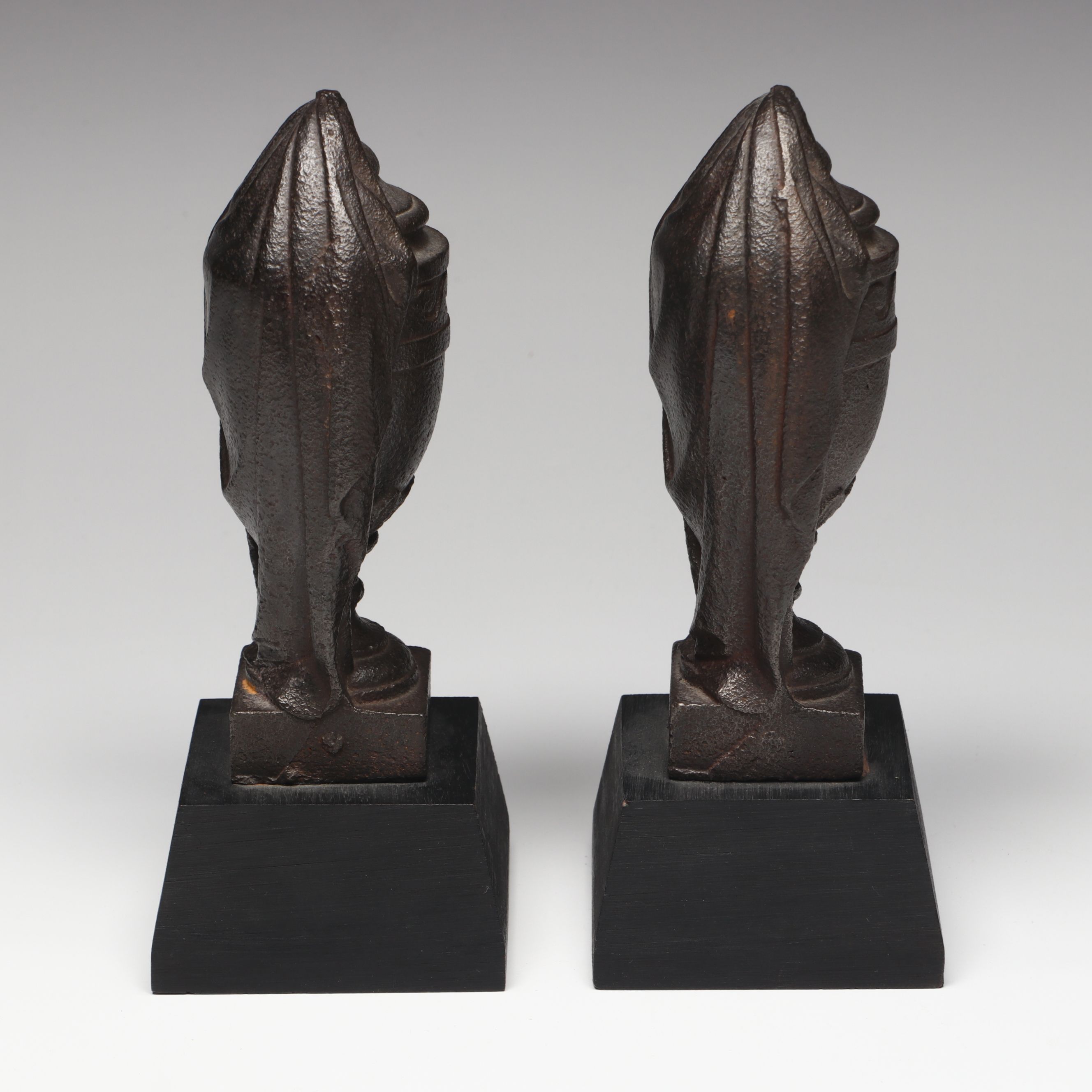 Neoclassical Style Cast Iron Urn Bookends