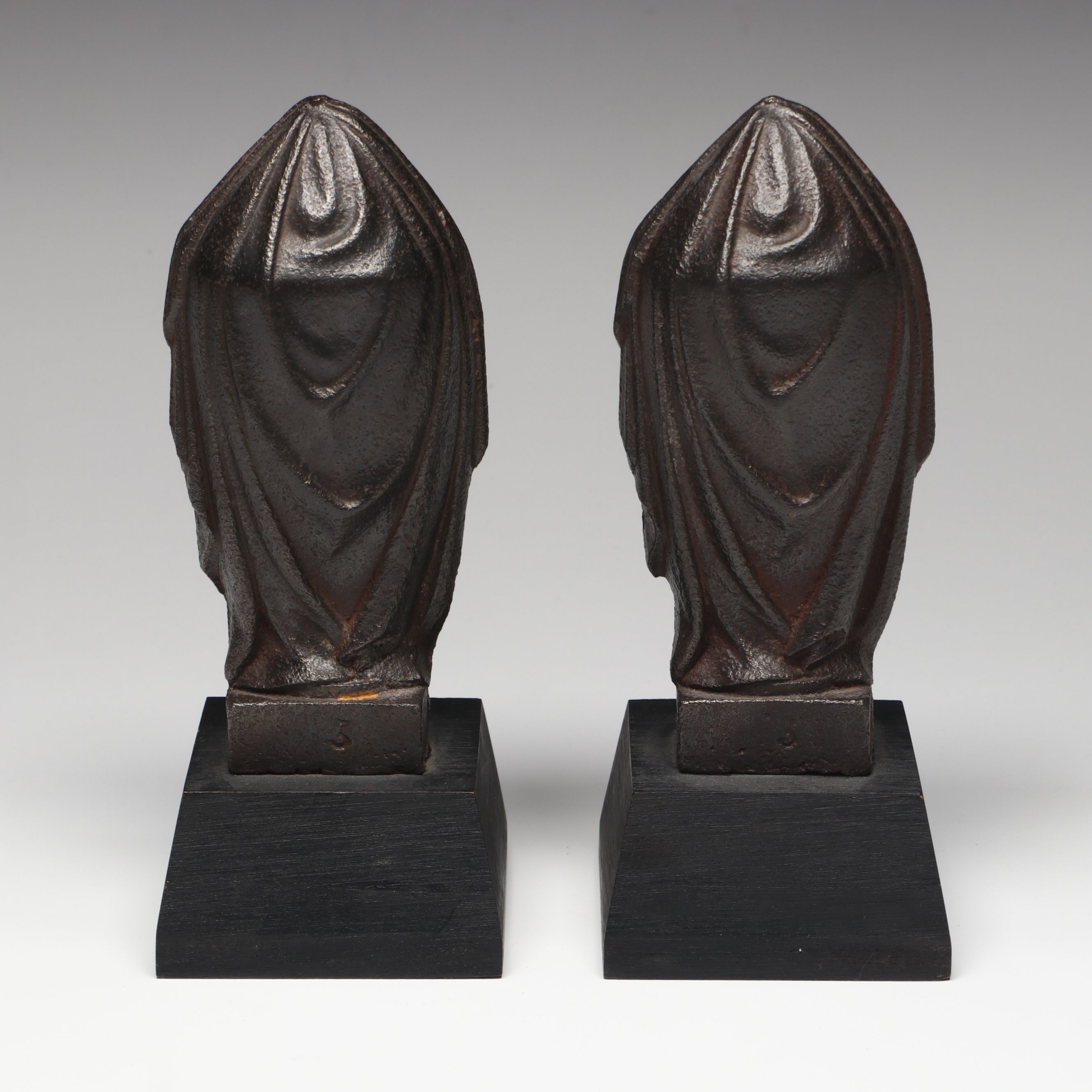 Neoclassical Style Cast Iron Urn Bookends